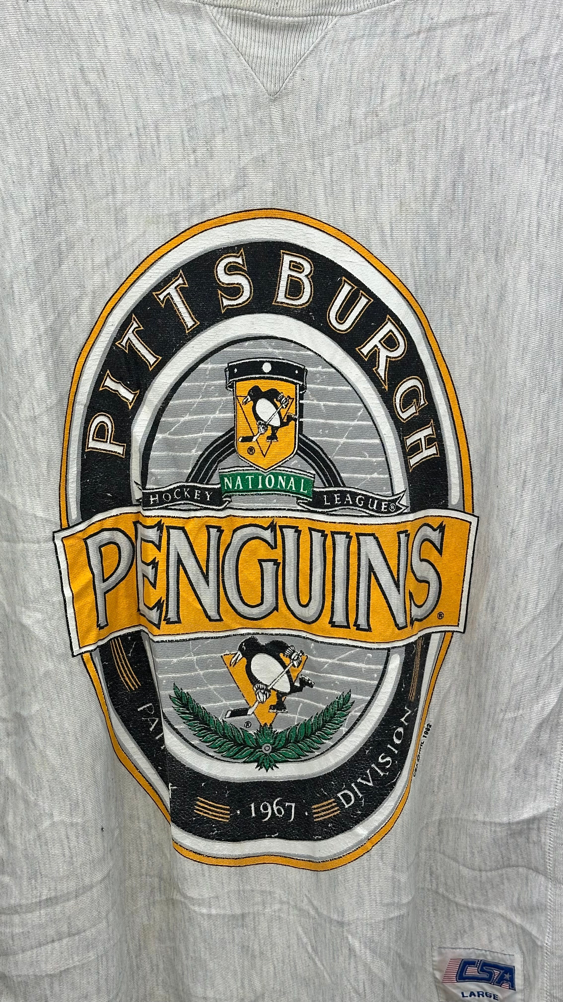 HOCKEY PENGUINS SWEATSHIRT SIZE: L