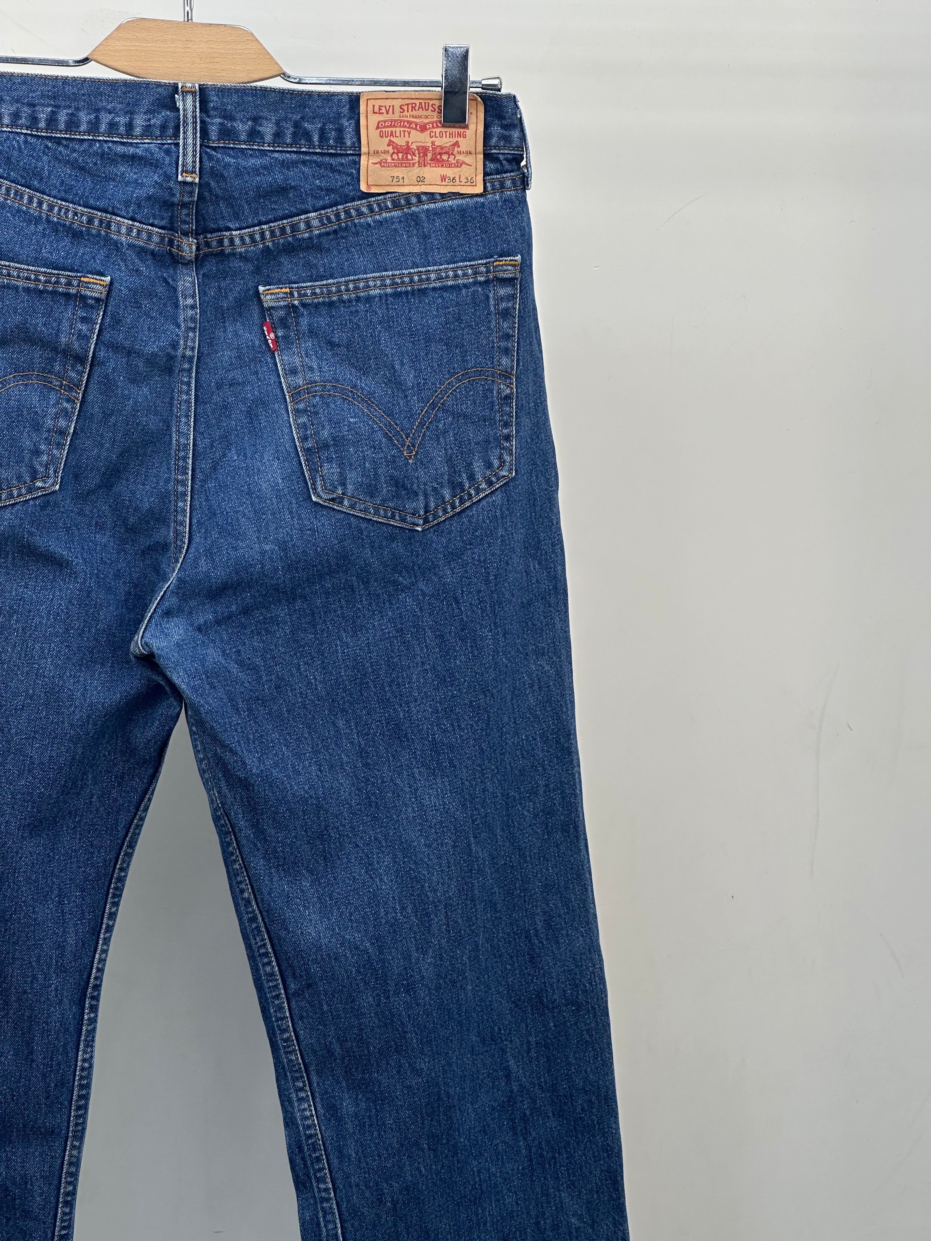 LEVI'S 751 STRAIGHT FIT TAGLIA: 50 ITA = W36 L36