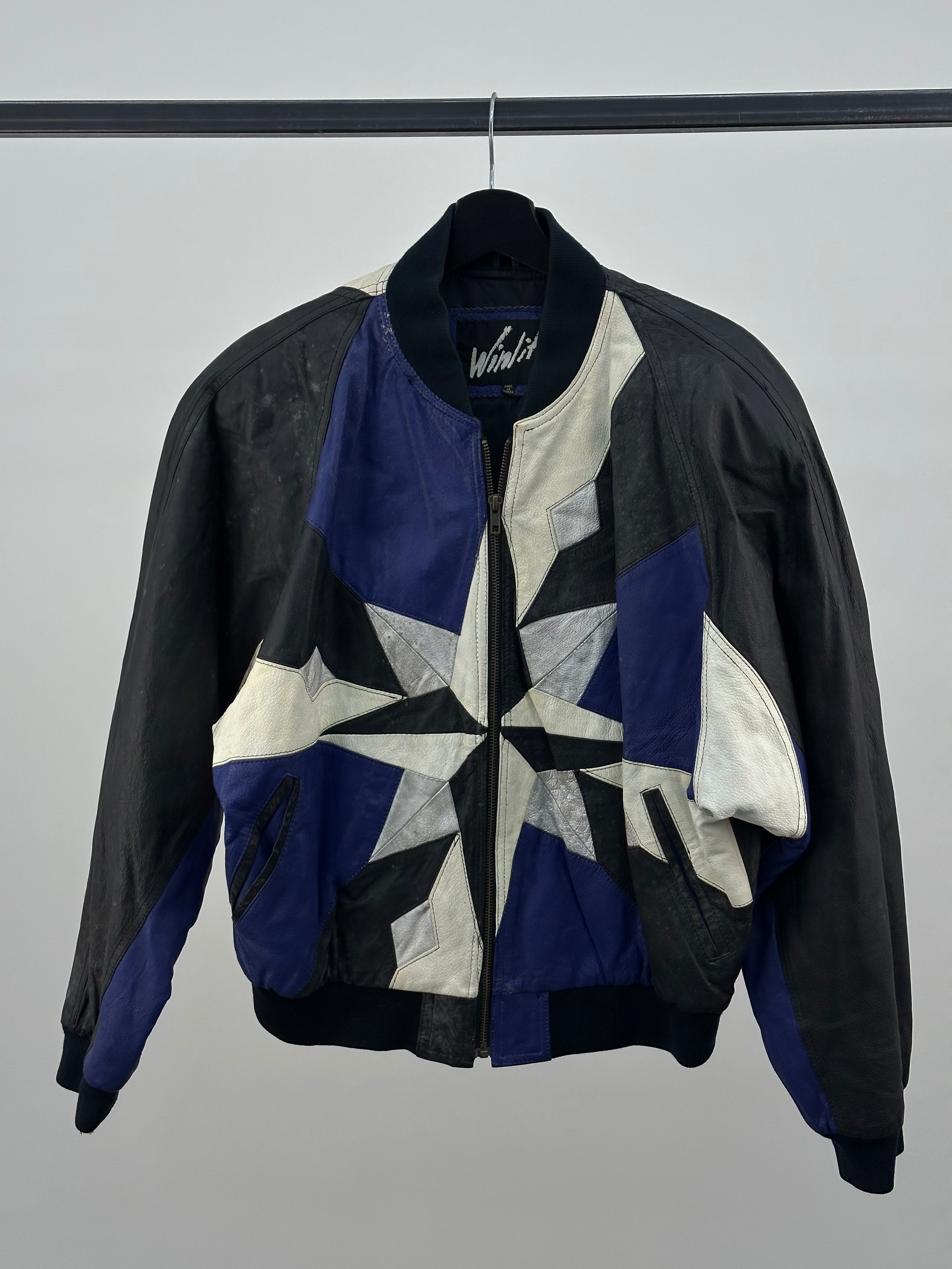 LEATHER BOMBER SIZE: M
