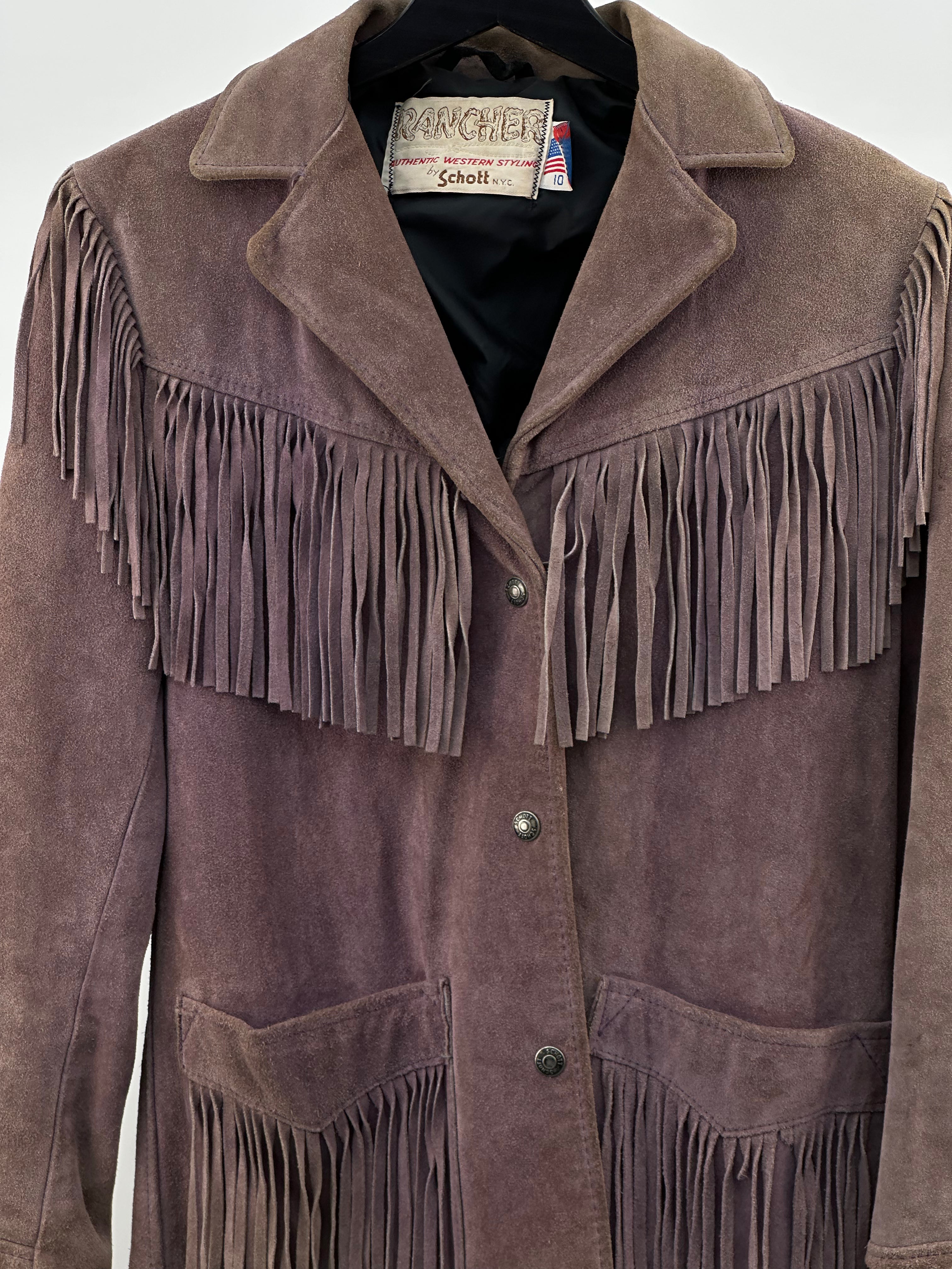 SCHOTT LEATHER JACKET SIZE: S