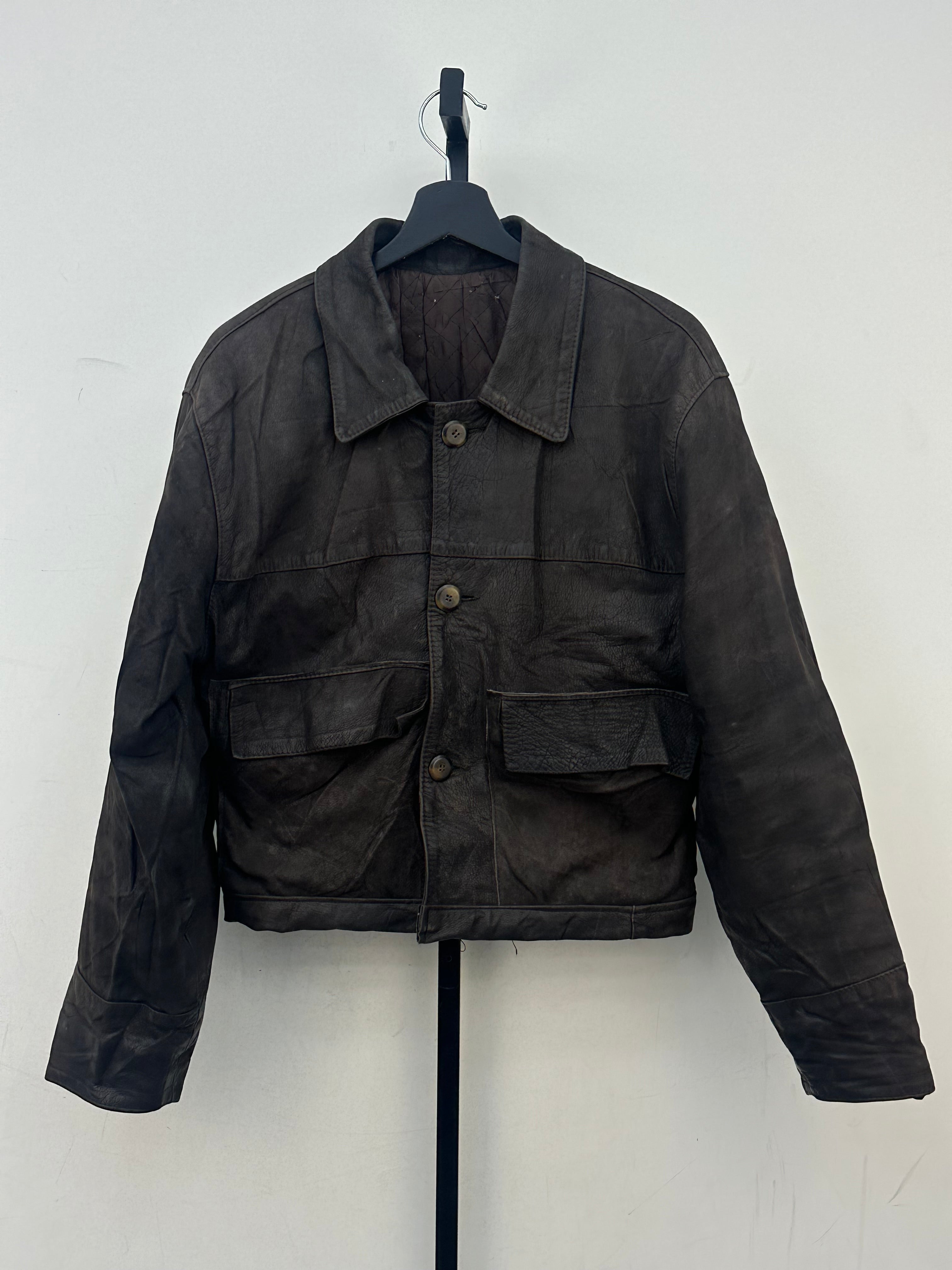 GIACCA CROPPED VERA PELLE TAGLIA: M