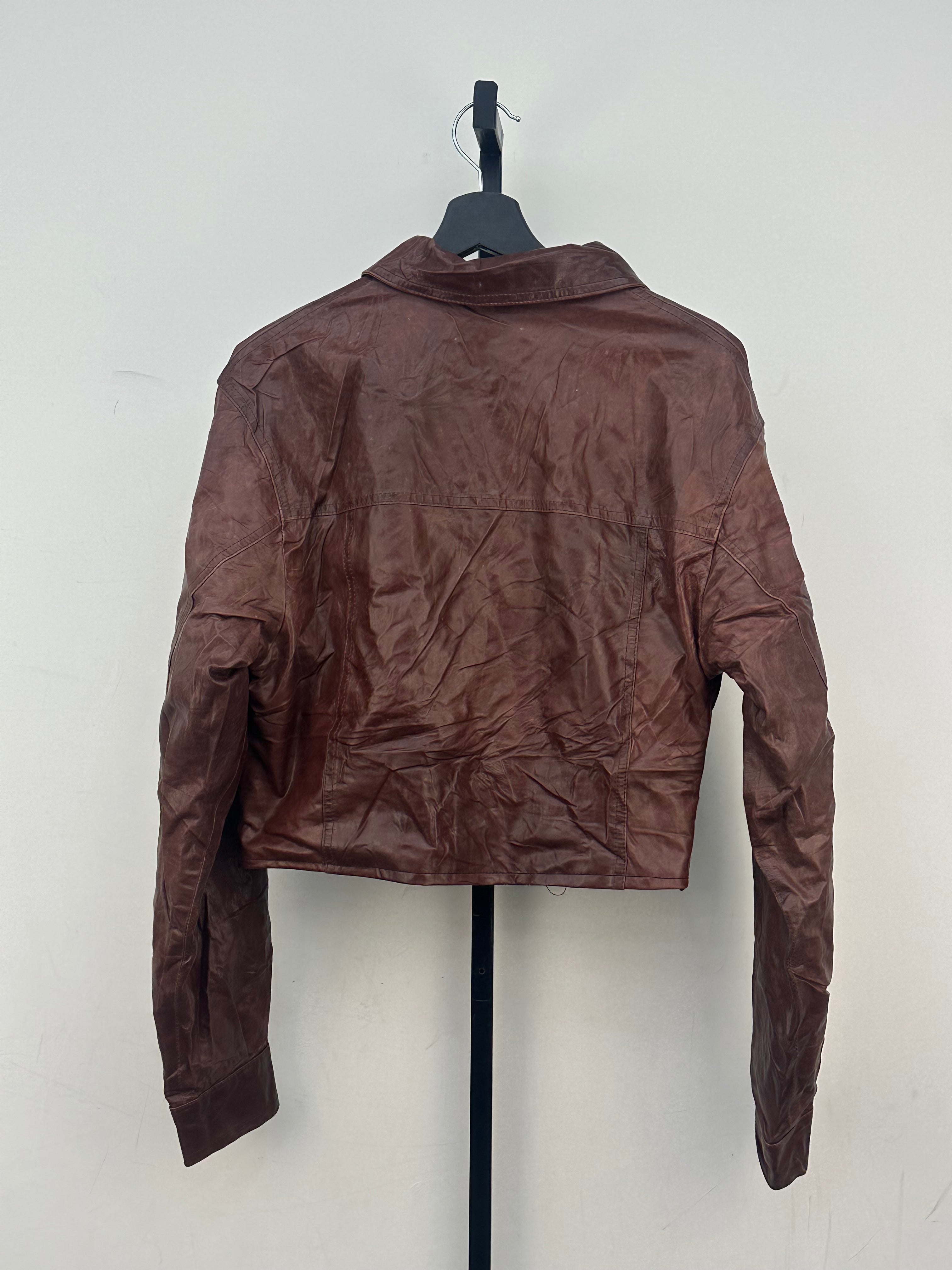 GIACCA CROPPED VERA PELLE TAGLIA: M