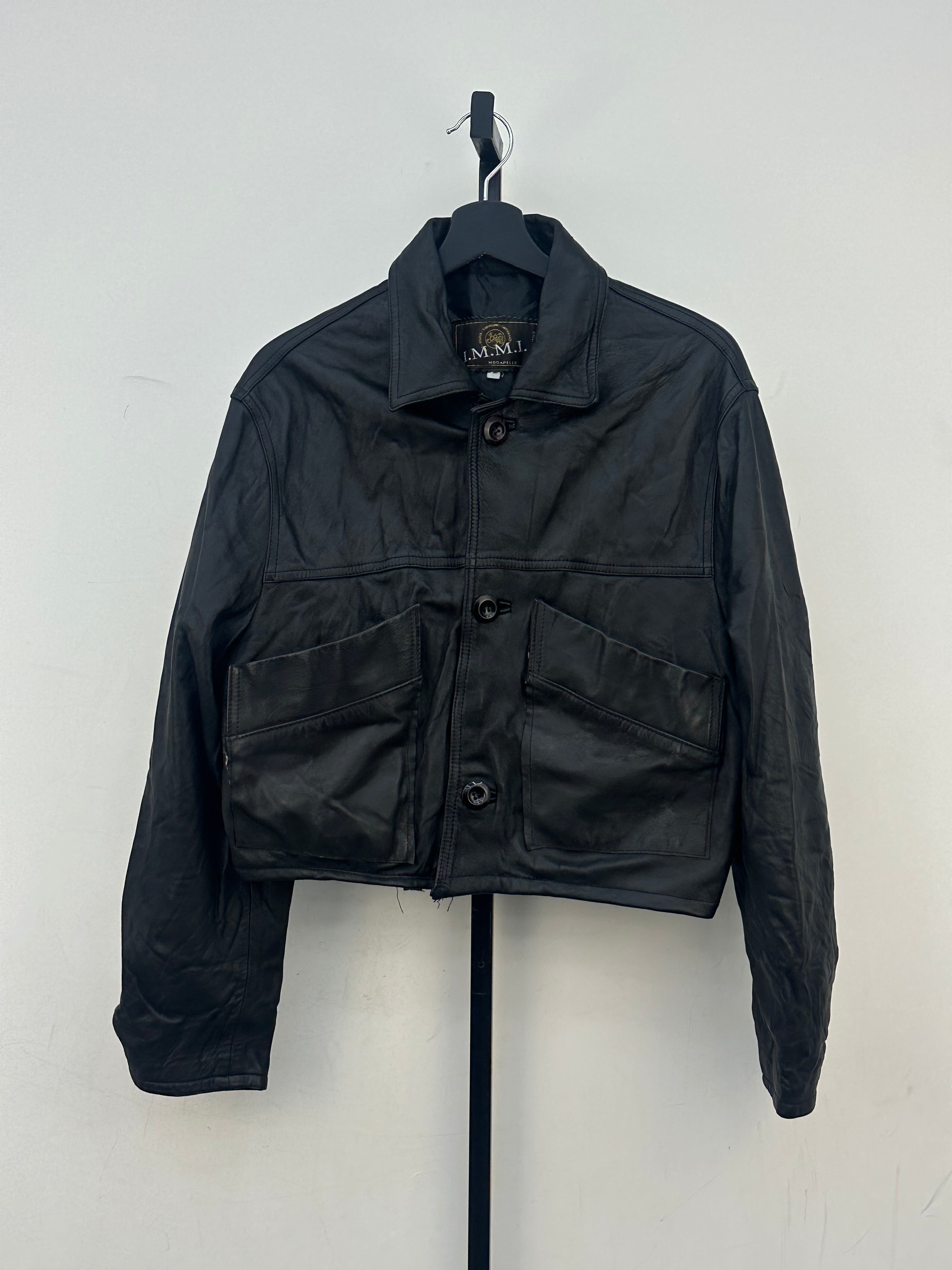 GIACCA CROPPED VERA PELLE TAGLIA: L