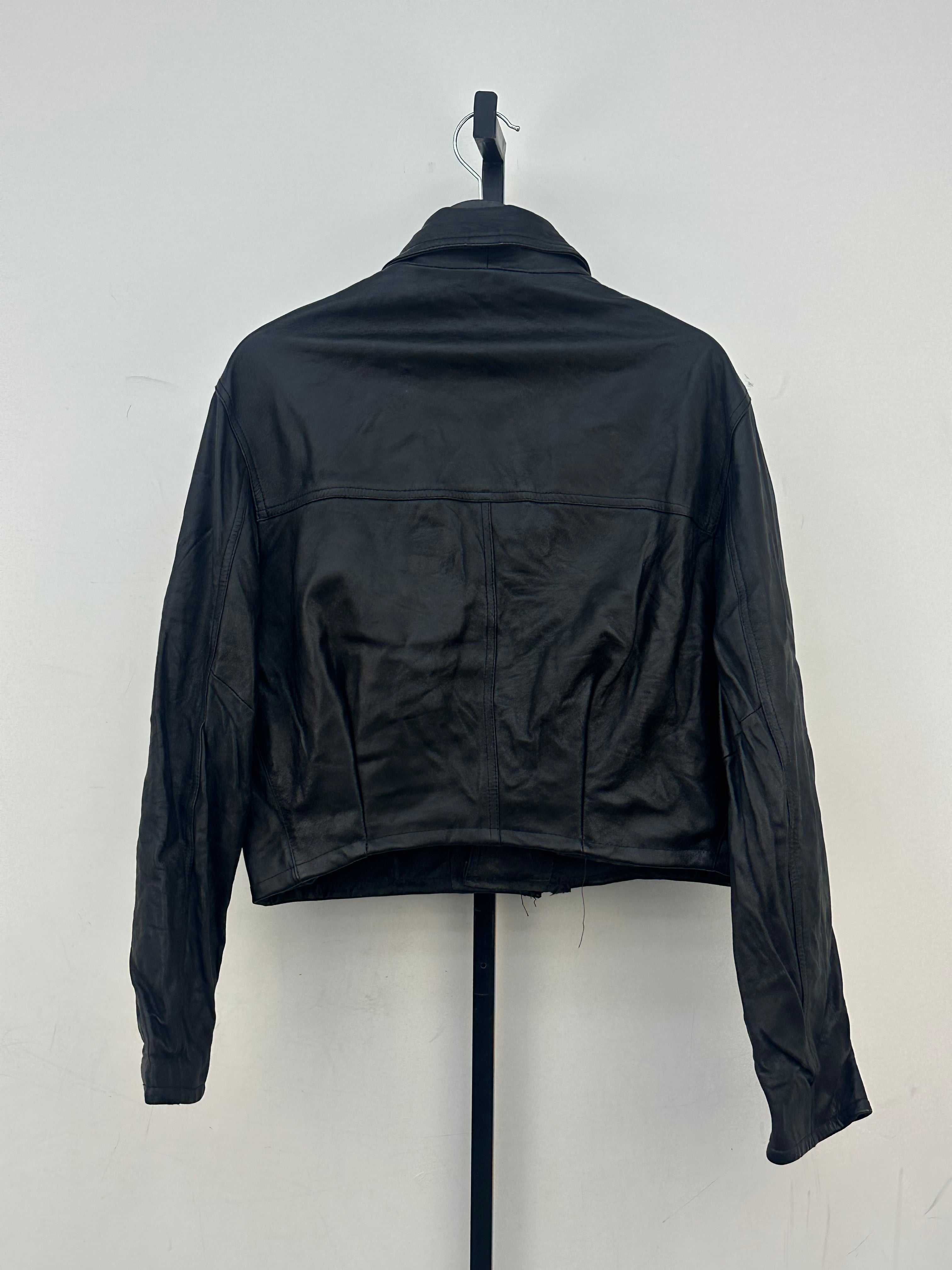 GIACCA CROPPED VERA PELLE TAGLIA: L