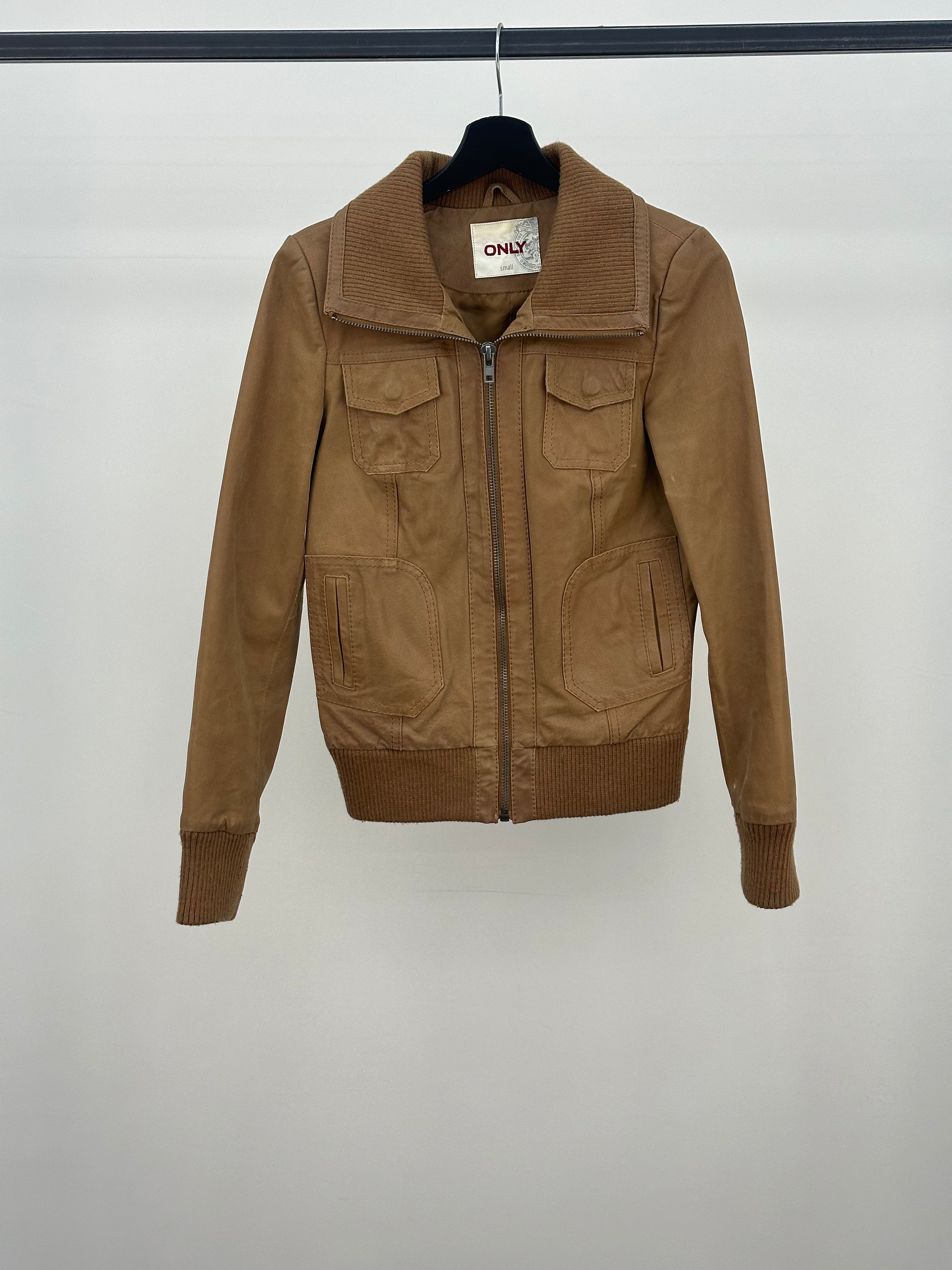 ONLY WOMEN'S REAL LEATHER JACKET