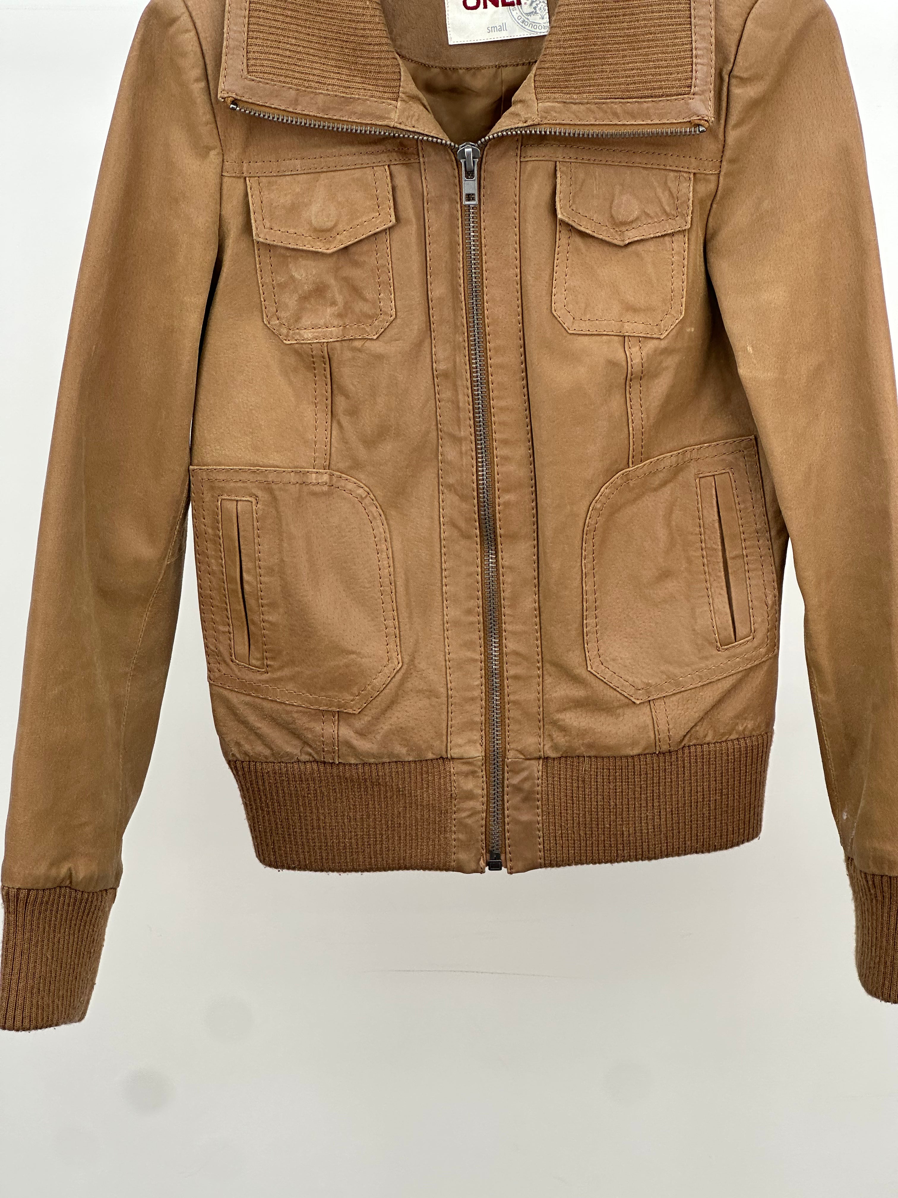 ONLY WOMEN'S REAL LEATHER JACKET