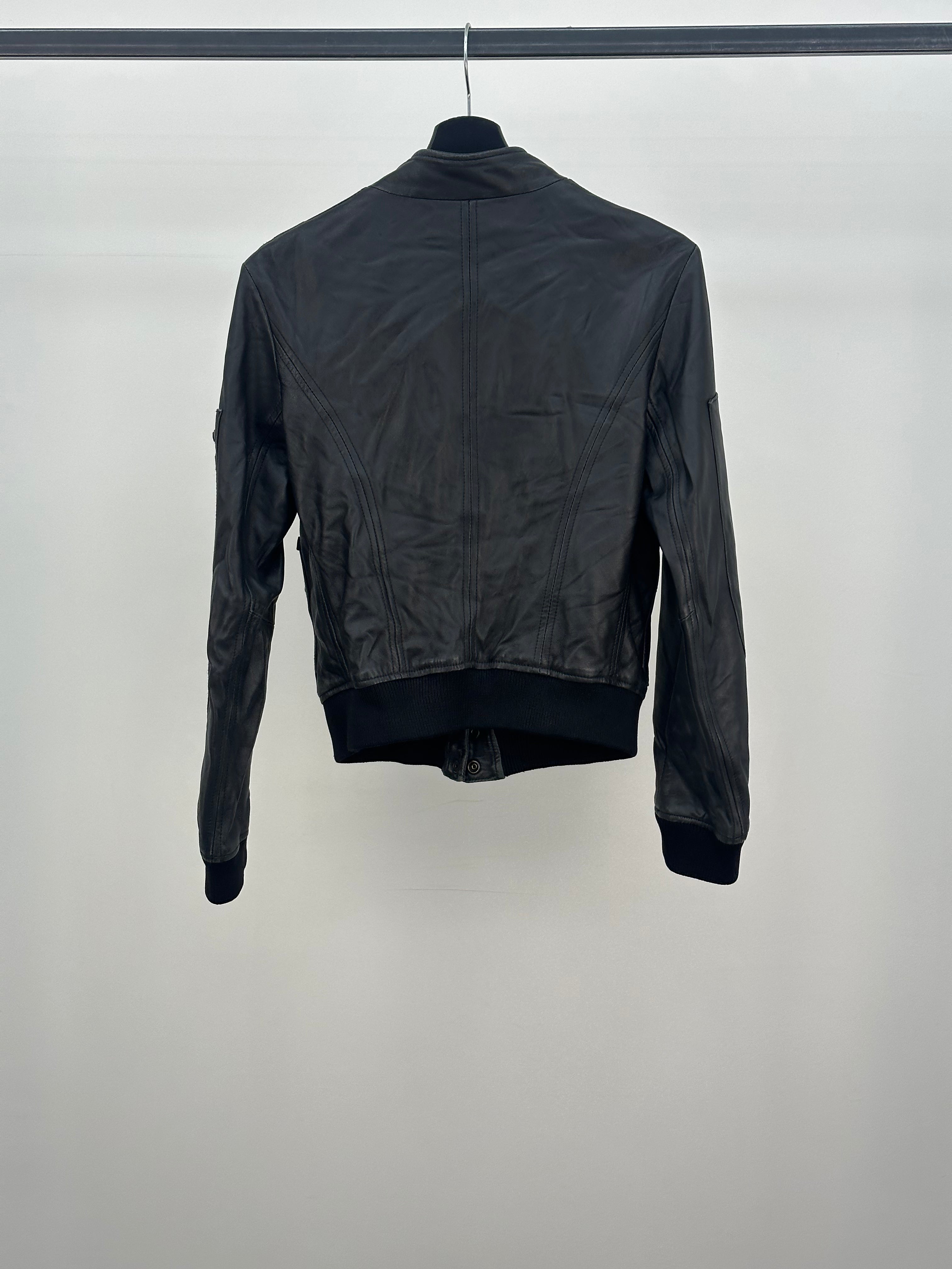 WOMEN'S REAL LEATHER BOMBER JACKET