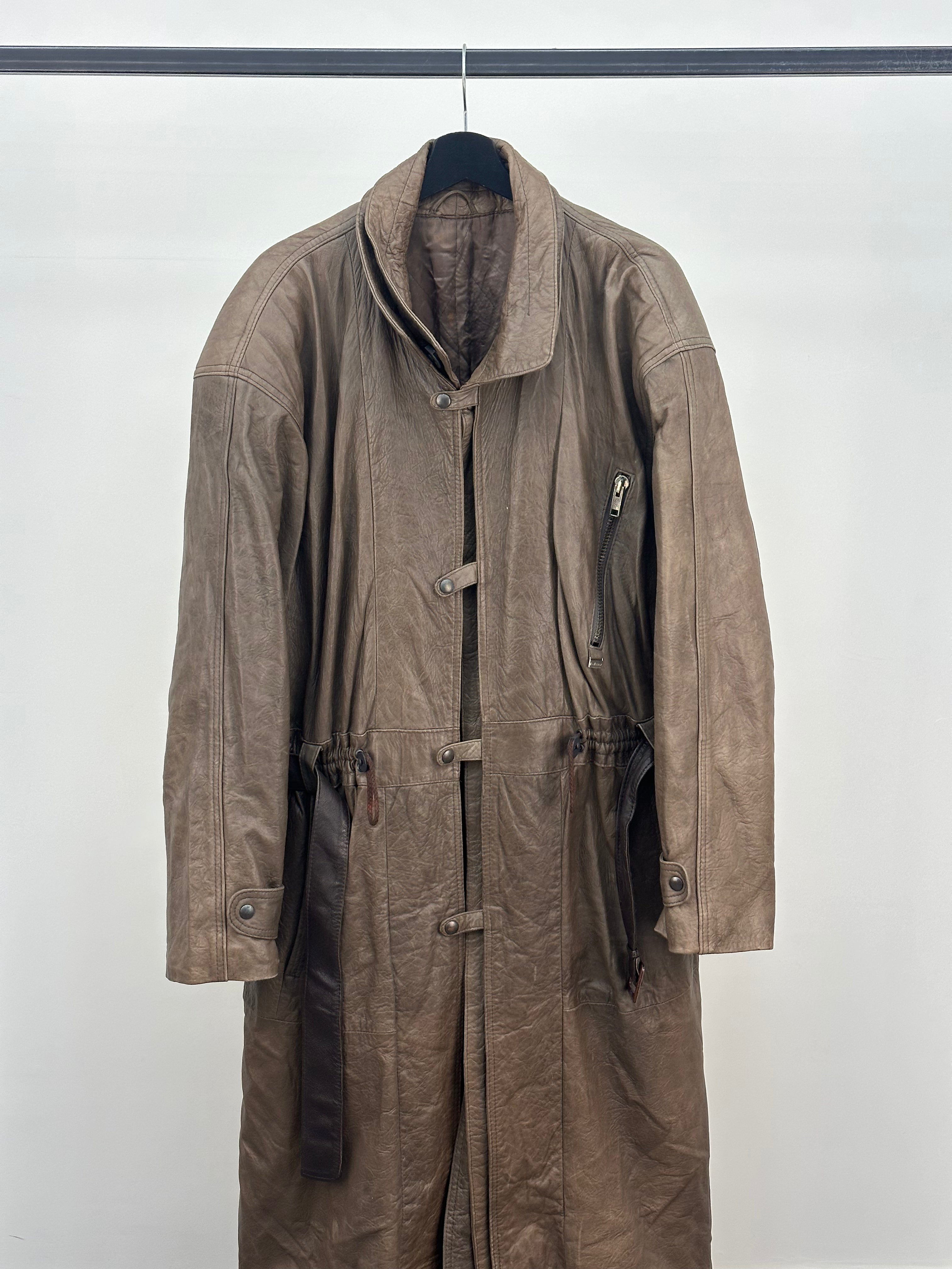 TRENCH LUNGO IN VERA PELLE UNISEX