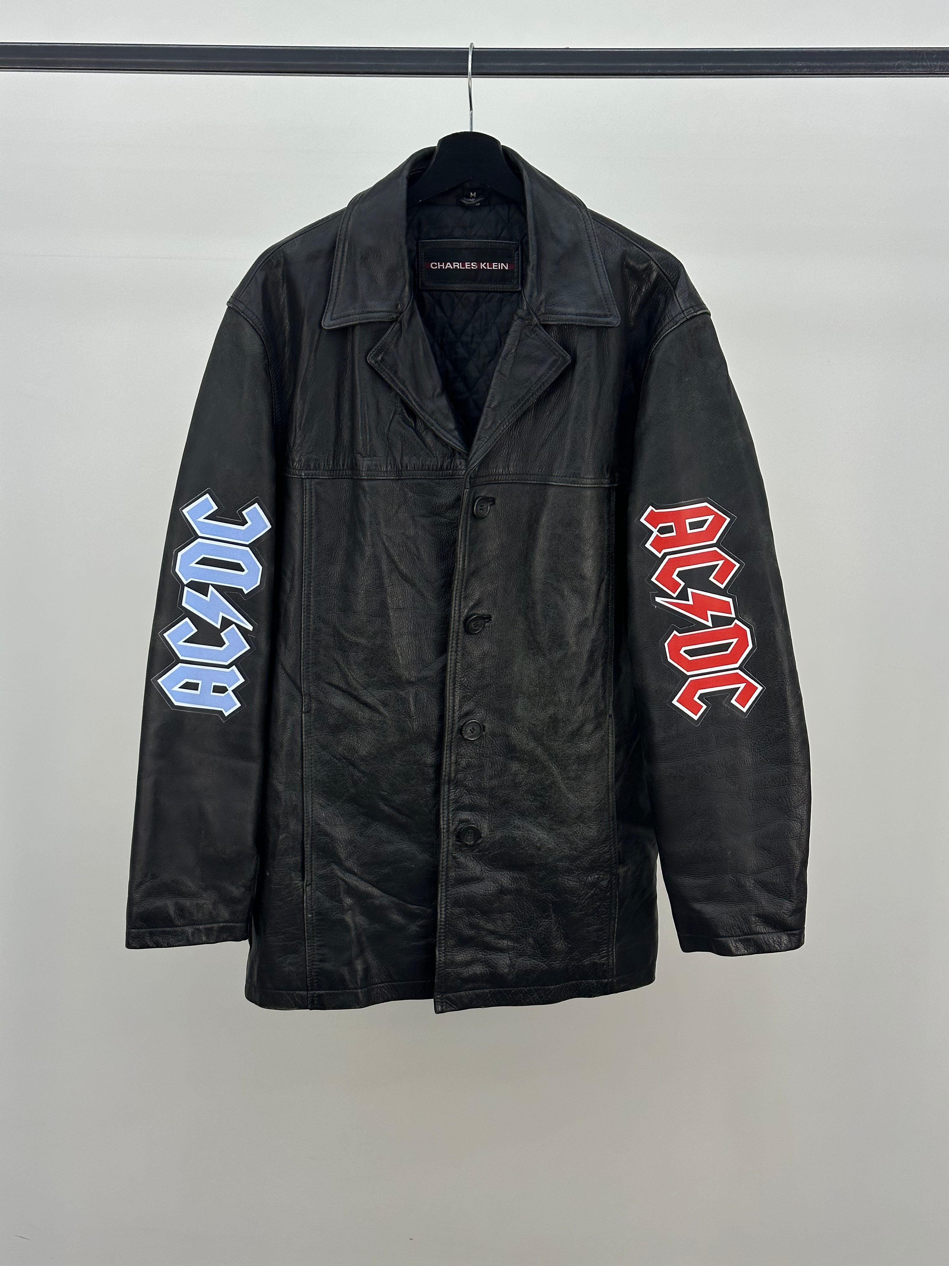 GIACCA IN VERA PELLE CUSTOM ACDC UNISEX TAGLIA: UN ICA