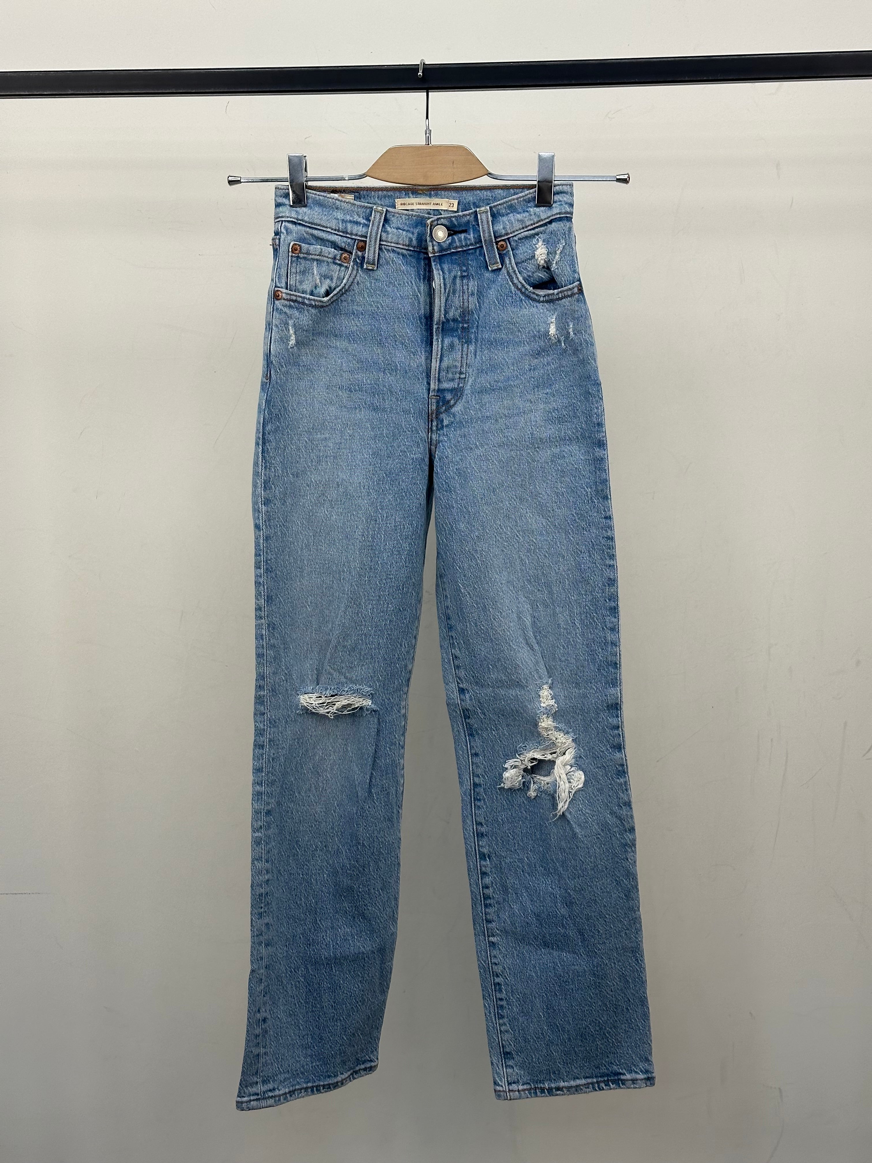 LEVI'S RIBCAGE STRAIGHT ANKLE TAGLIA: 37 ITA = W23 L29