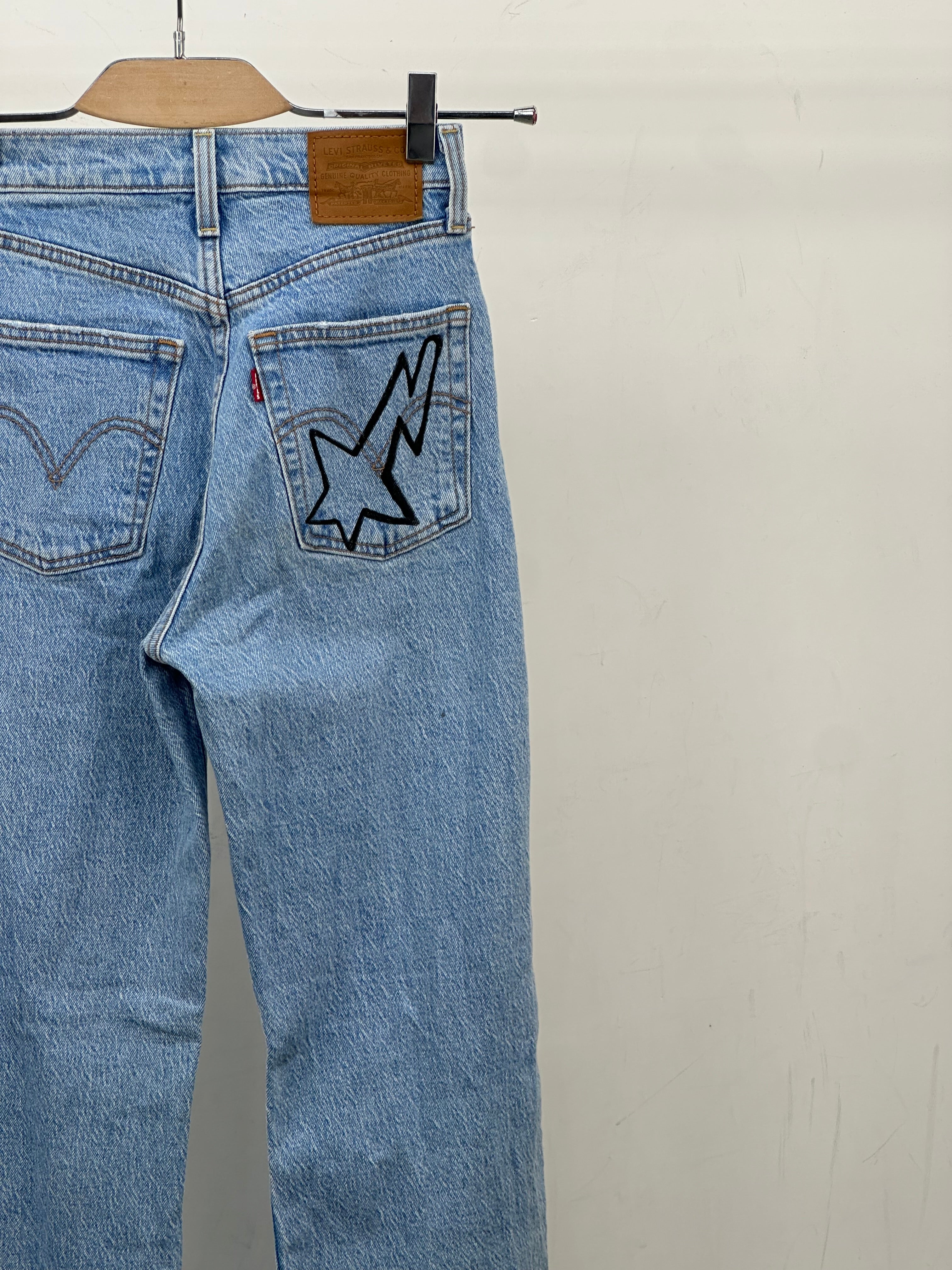 LEVI'S RIBCAGE STRAIGHT ANKLE TAGLIA: 37 ITA = W23 L29