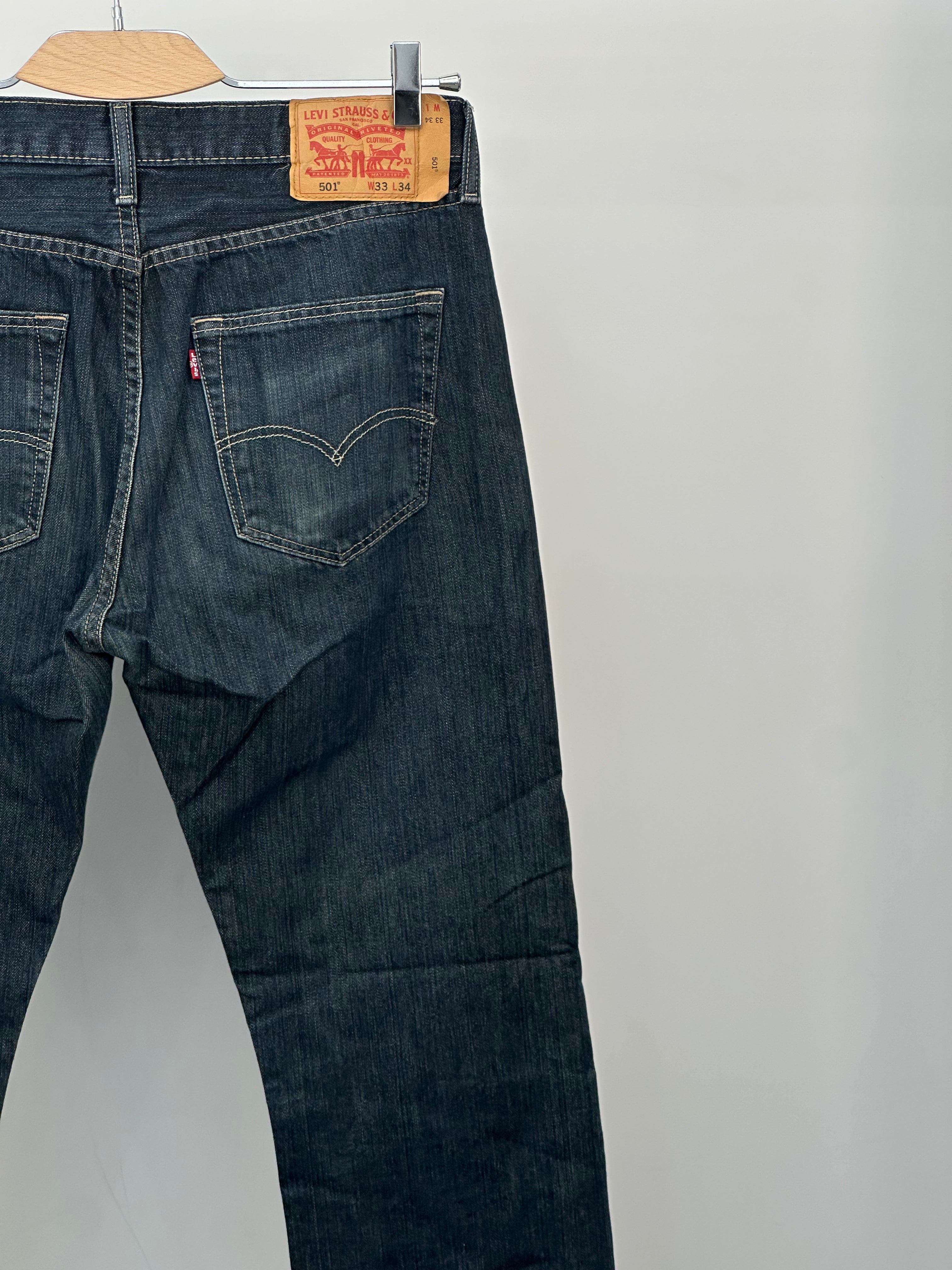 LEVI'S 501 TAGLIA: 47 ITA = W33 L34