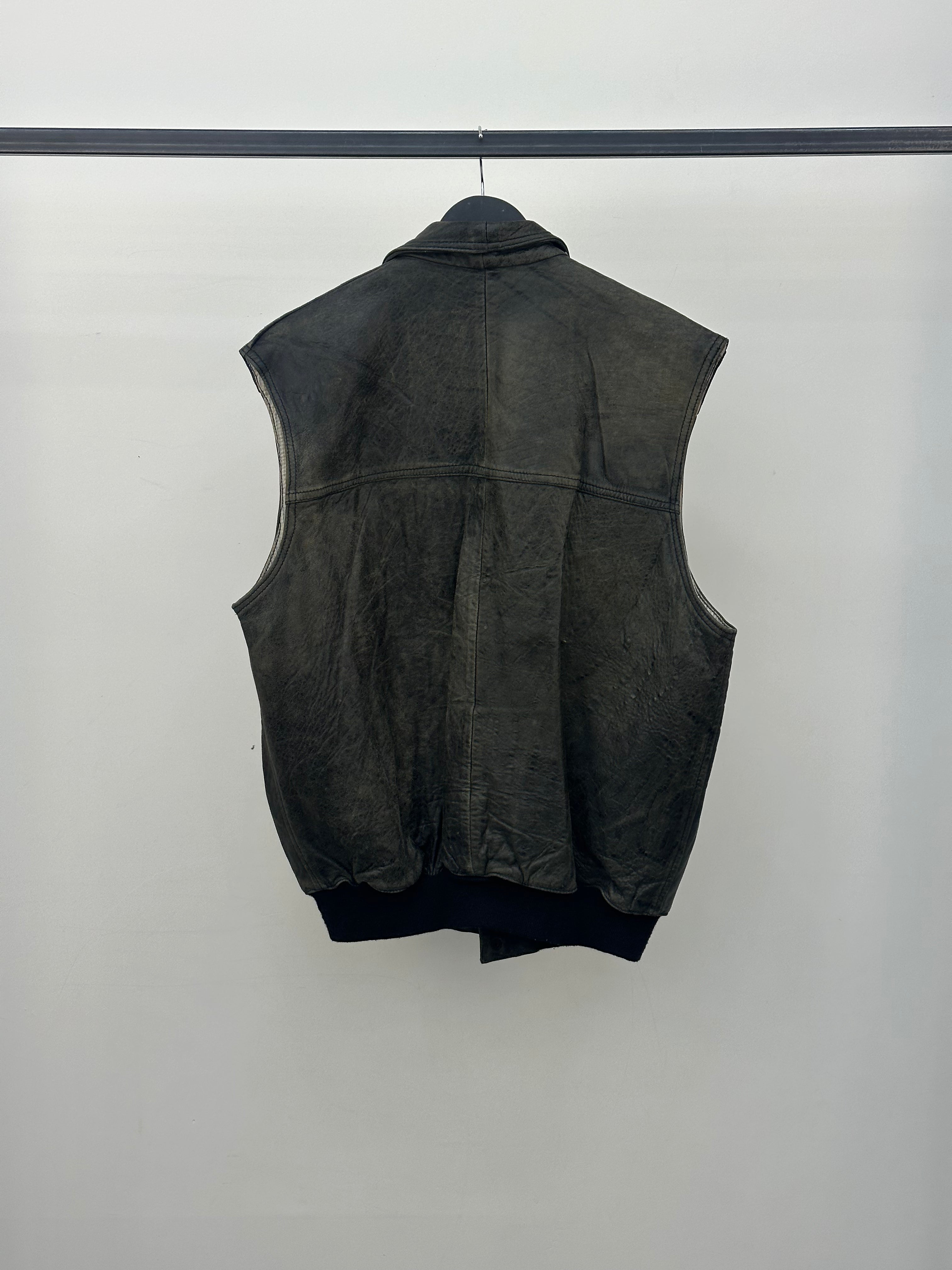 GILET IN PELLE TAGLIA: L