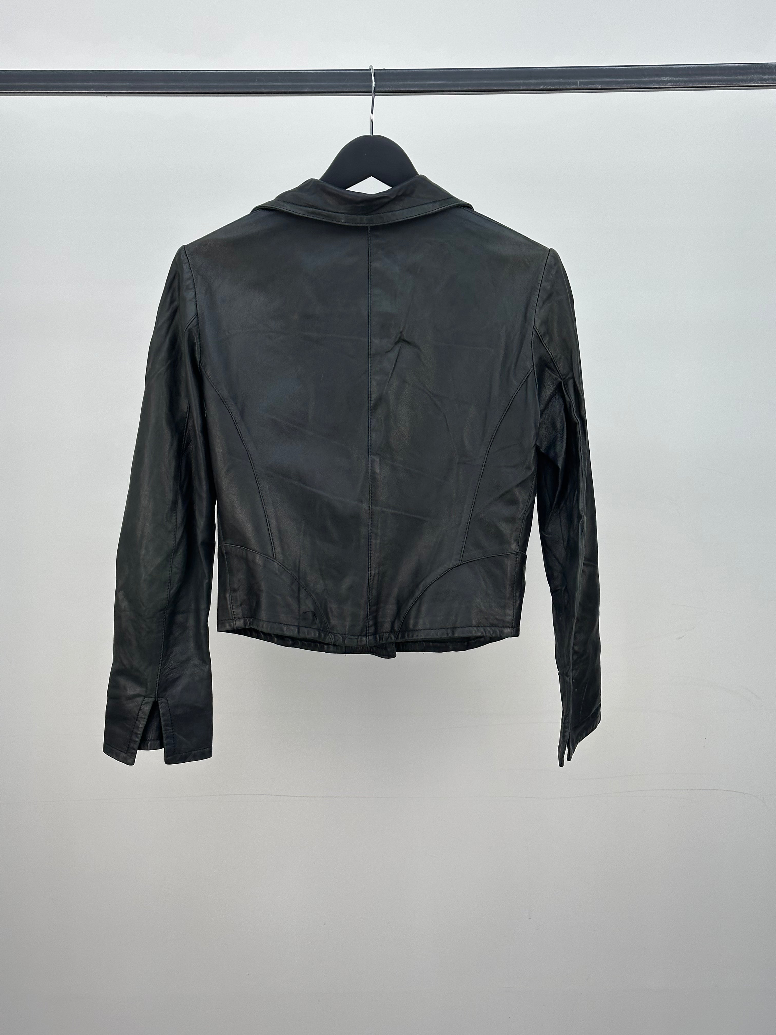 LEATHER JACKET SIZE : S