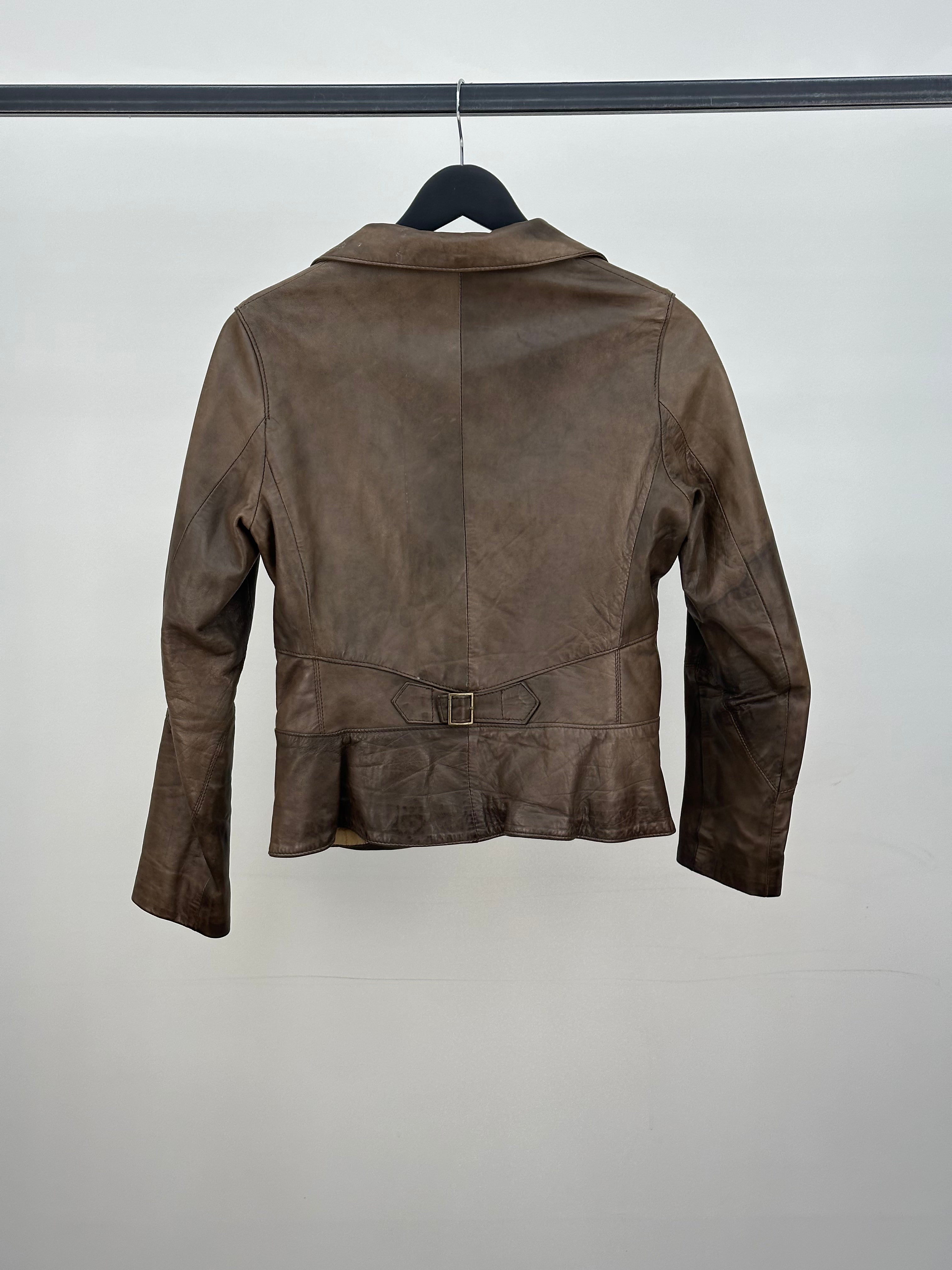 LEATHER JACKET SIZE : XS