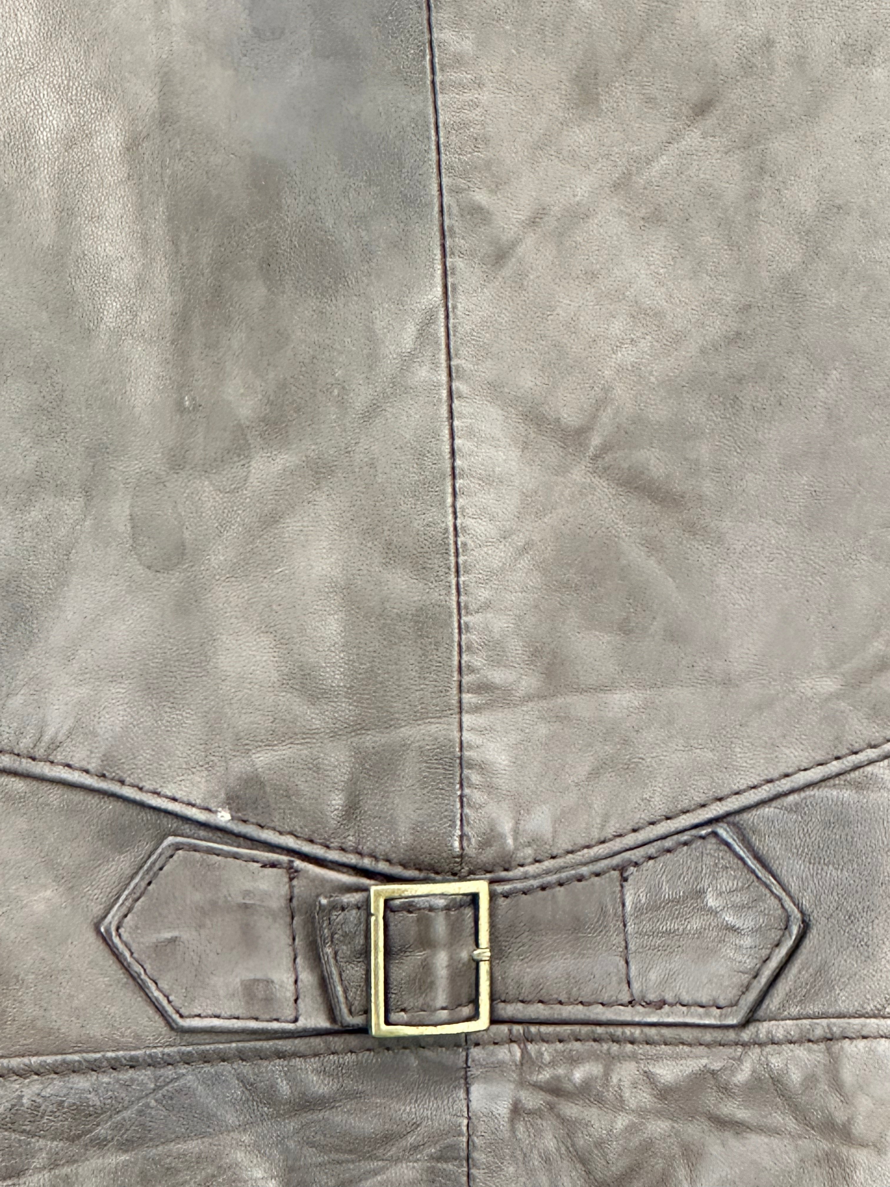 LEATHER JACKET SIZE : XS