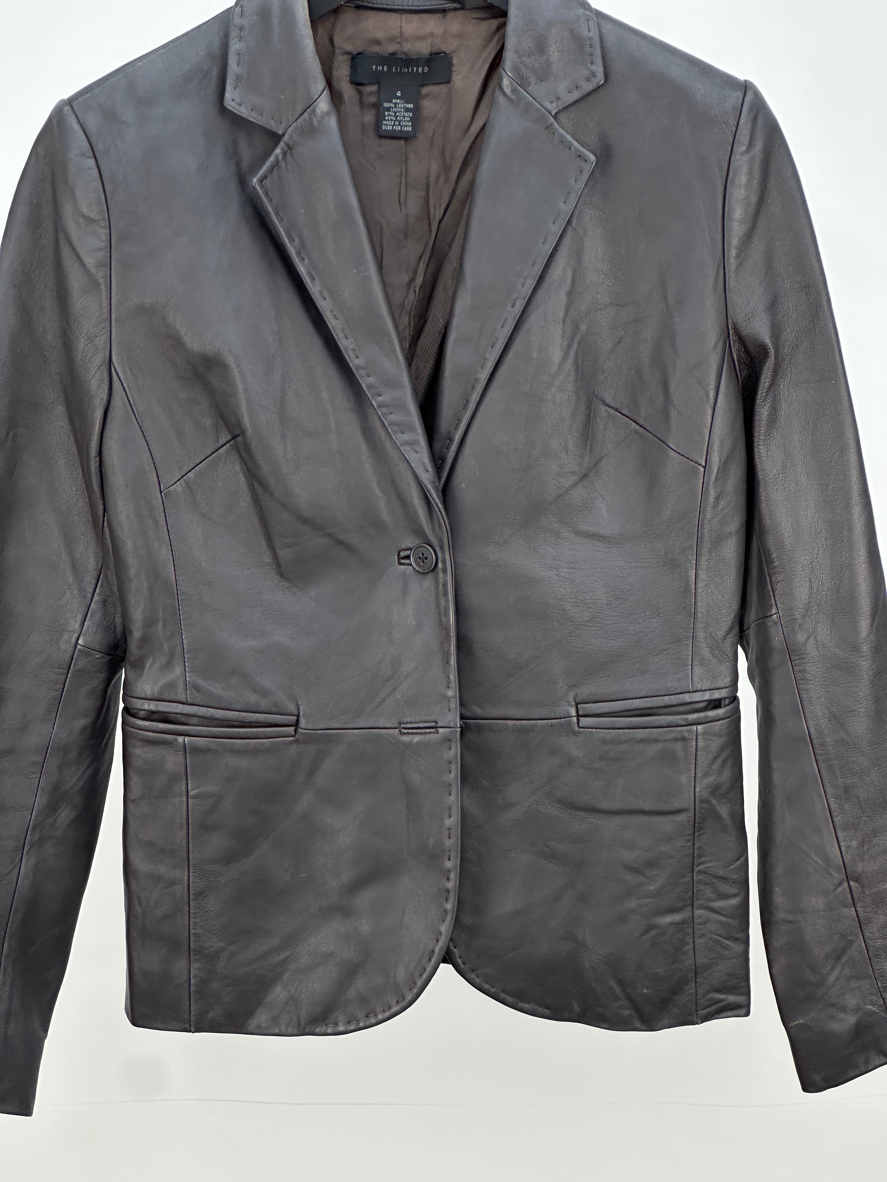 LEATHER JACKET SIZE : S