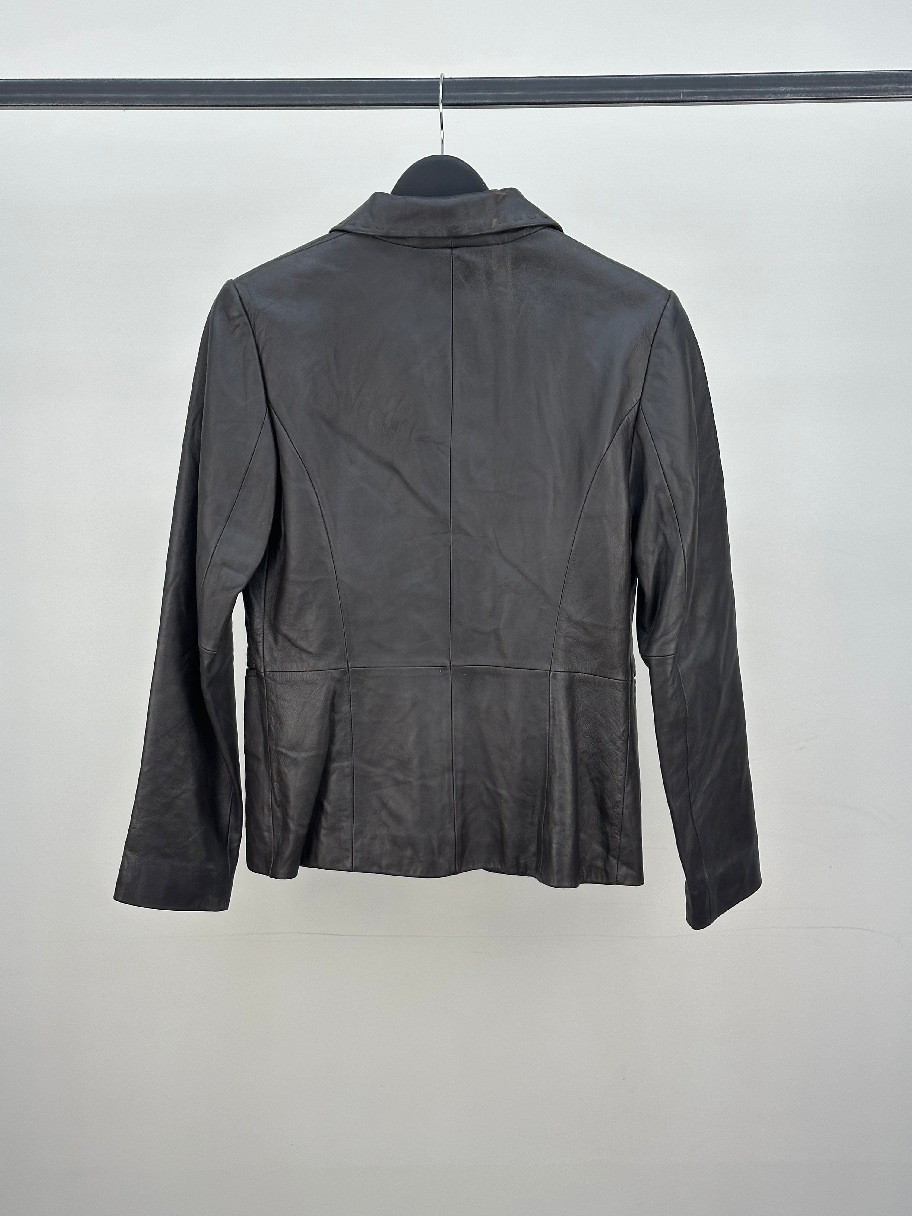 LEATHER JACKET SIZE : S