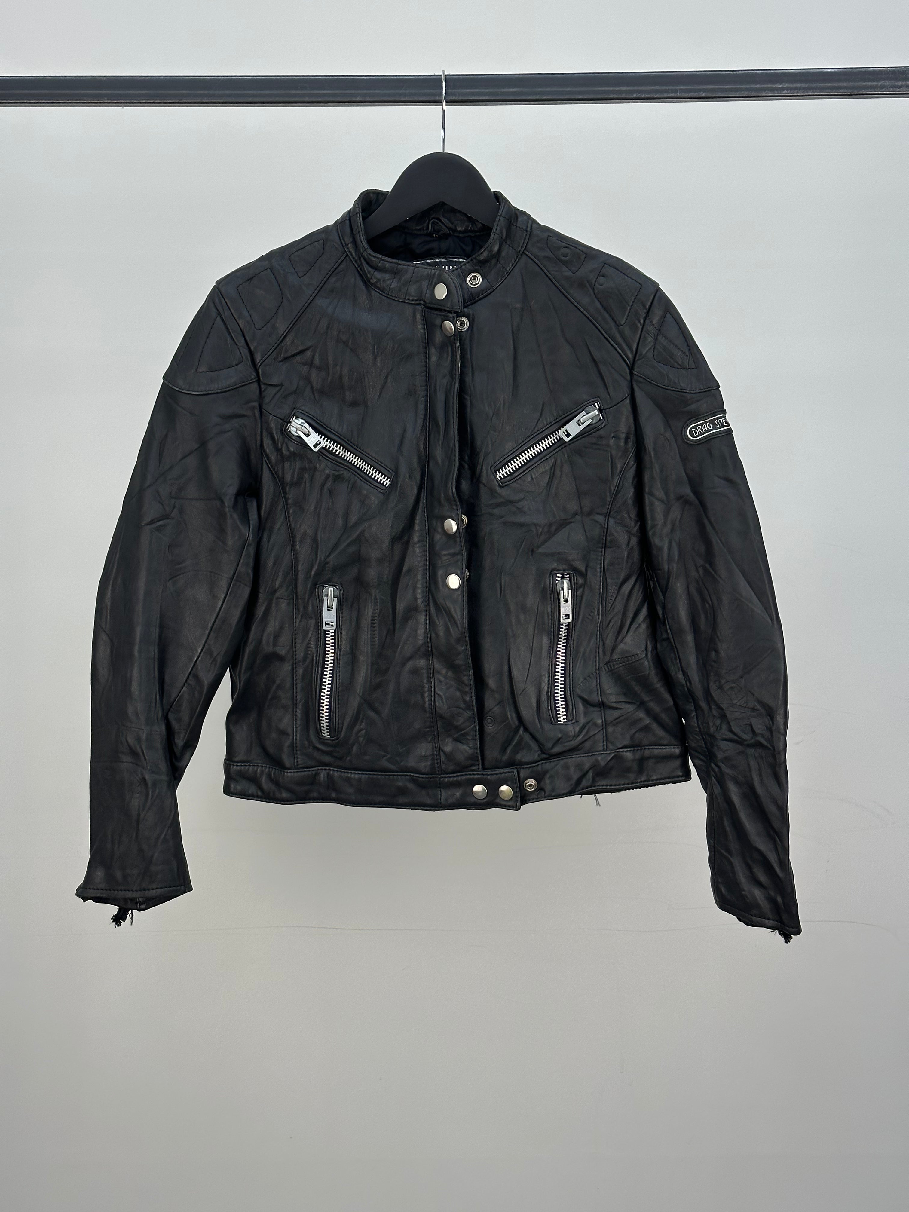 BIKER CROP IN LEATHER SIZE: M