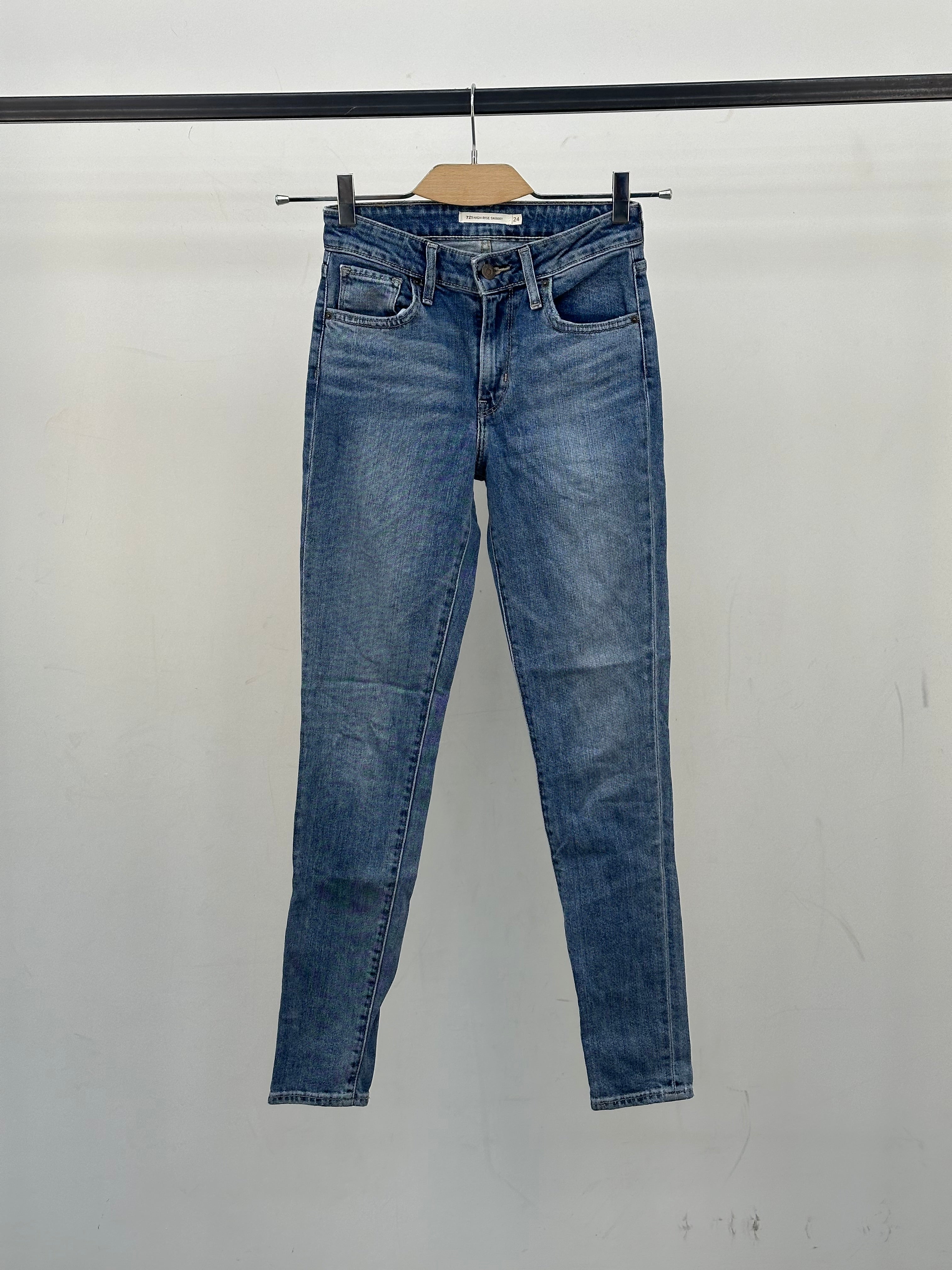 LEVI'S 721 HIGH RISE SKINNY TAGLIA: 38 ITA = W24 L30