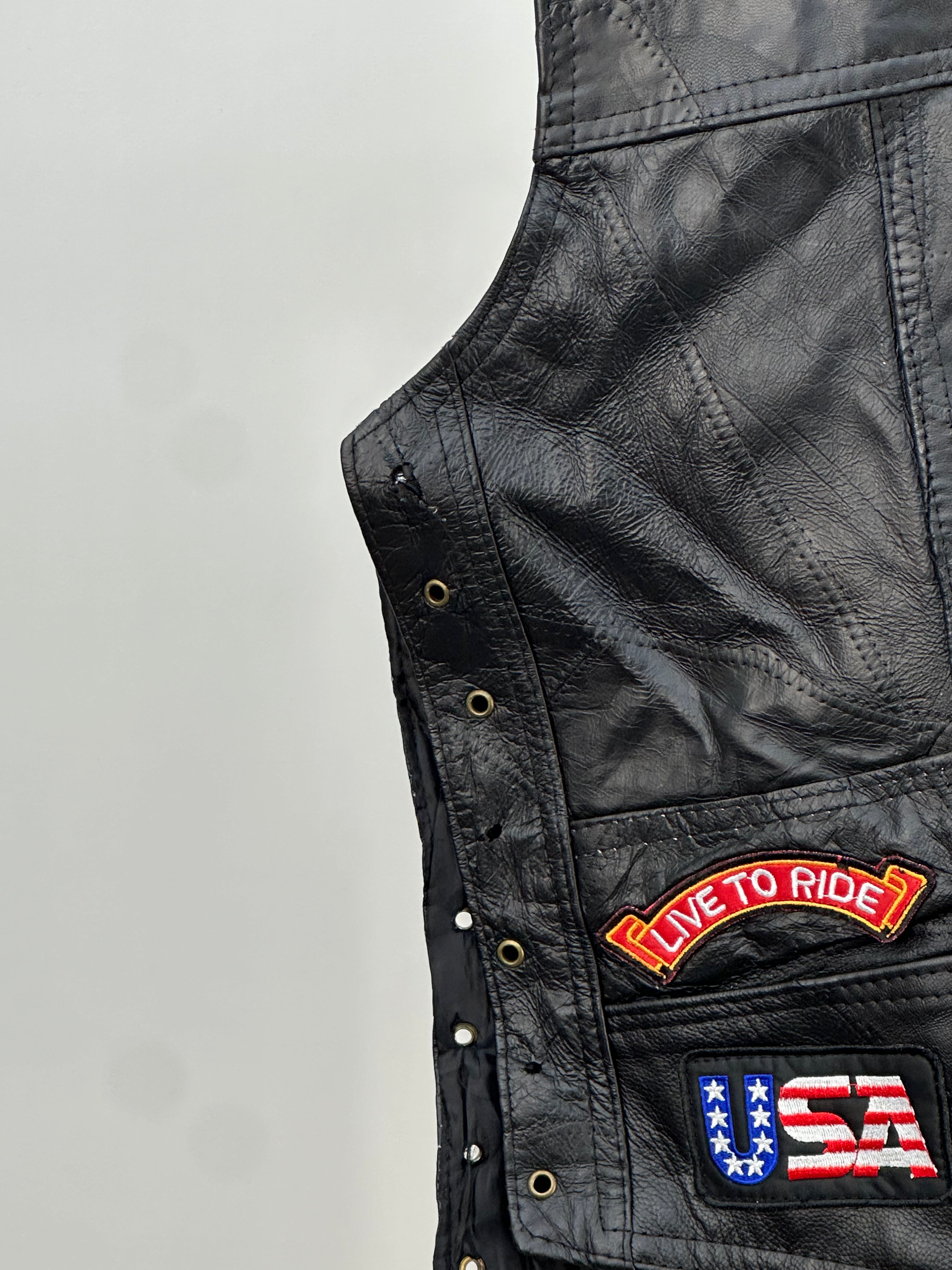 GILET IN VERA PELLE TAGLIA: M
