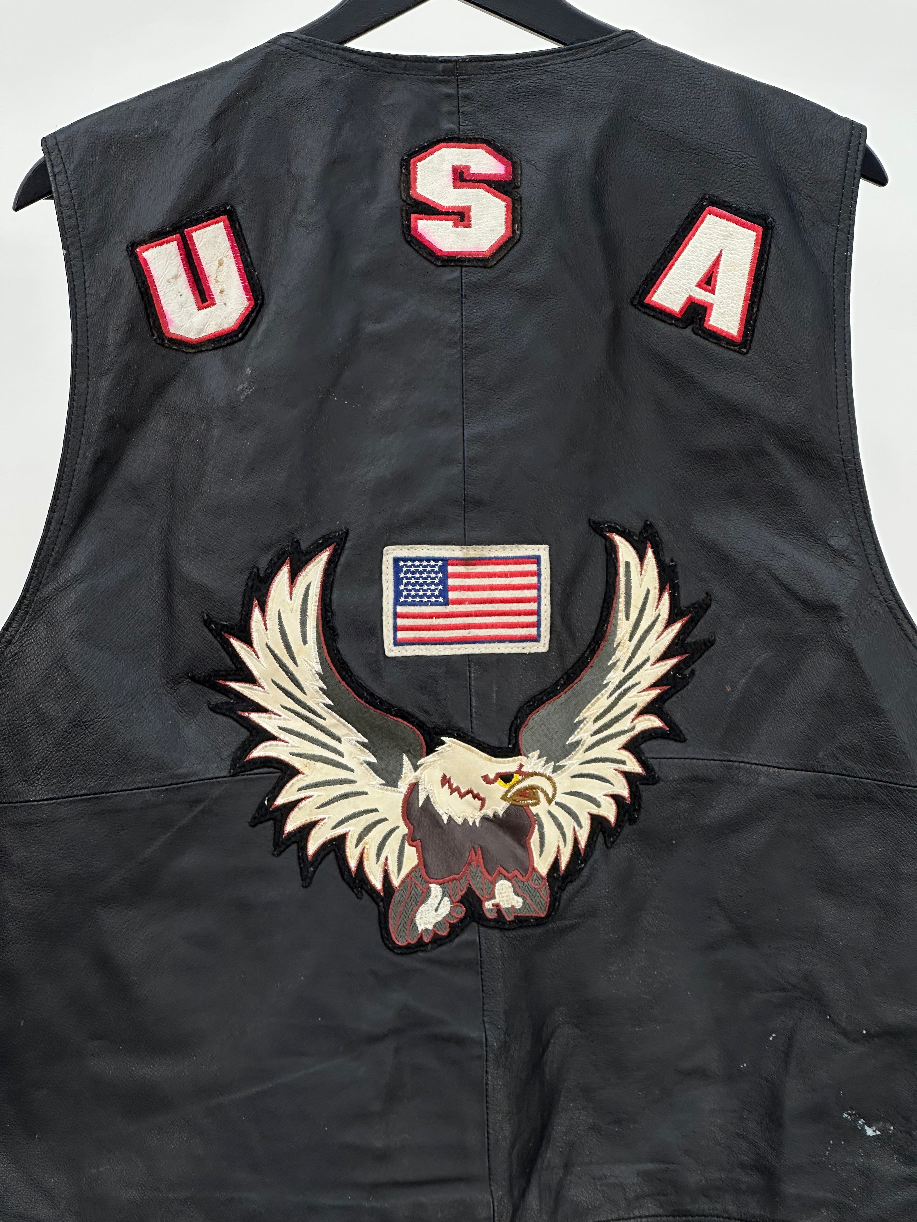GILET IN VERA PELLE TAGLIA: XXL