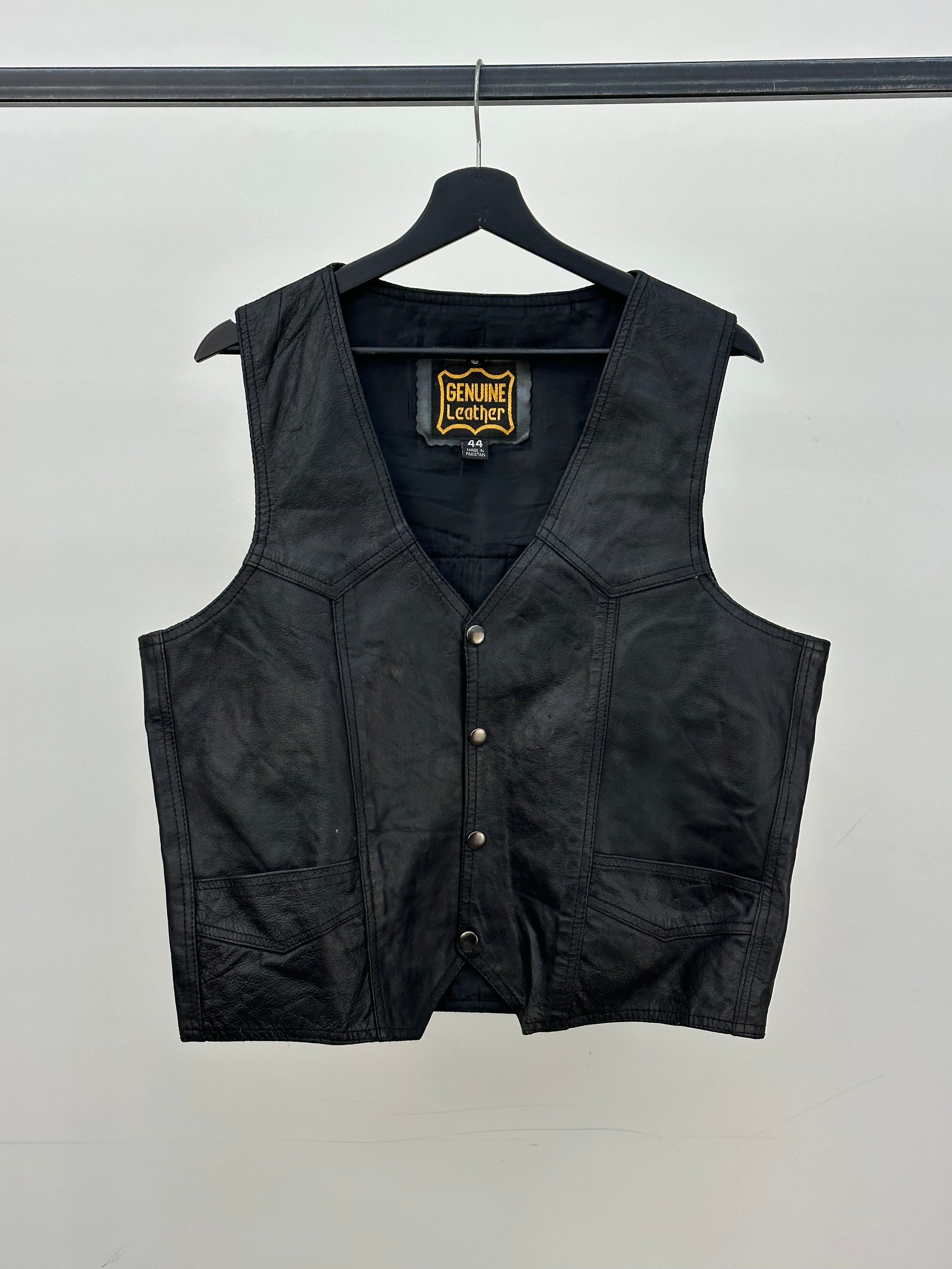 GILET IN VERA PELLE TAGLIA: XL