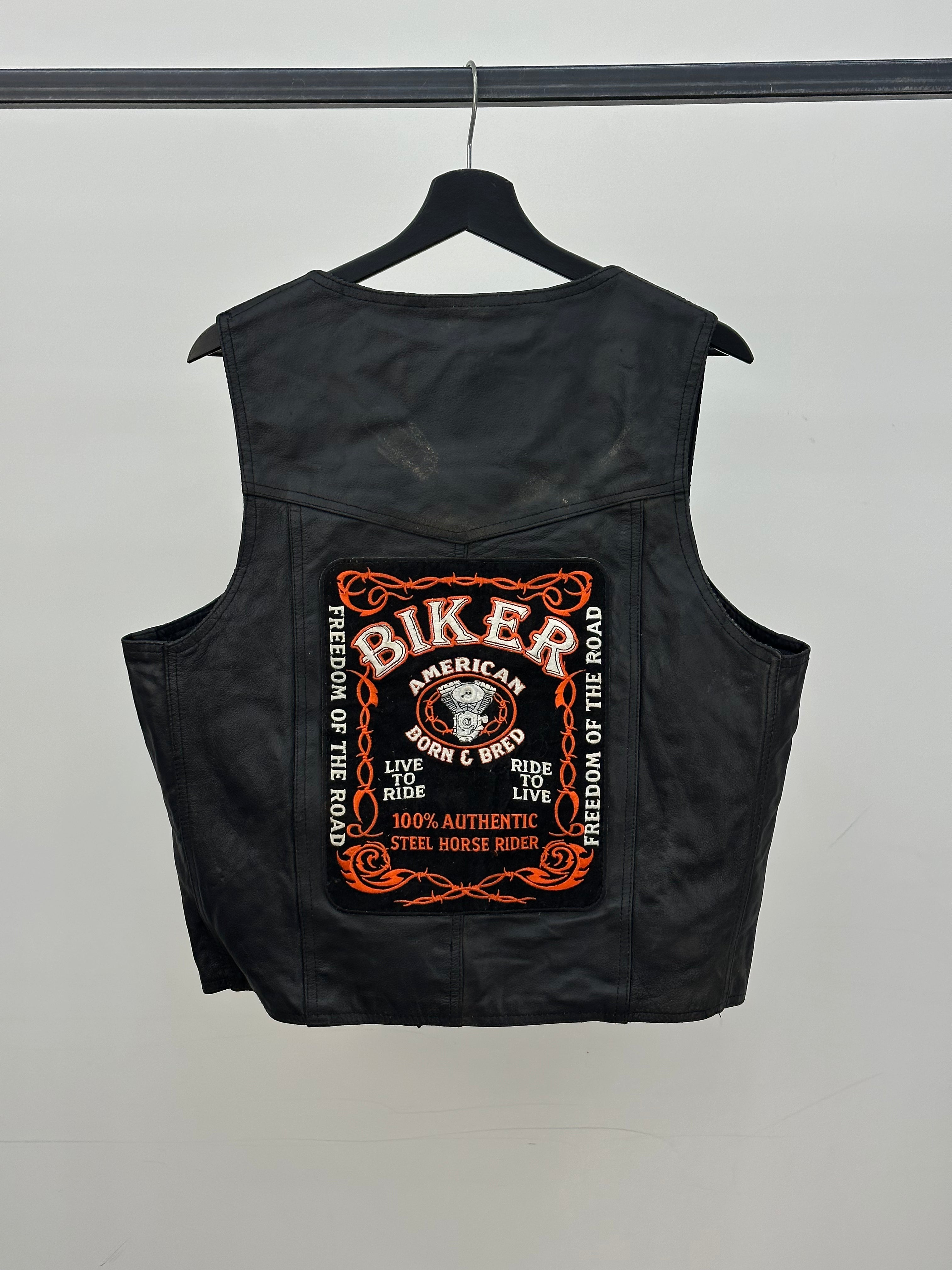 GILET IN VERA PELLE TAGLIA: XL