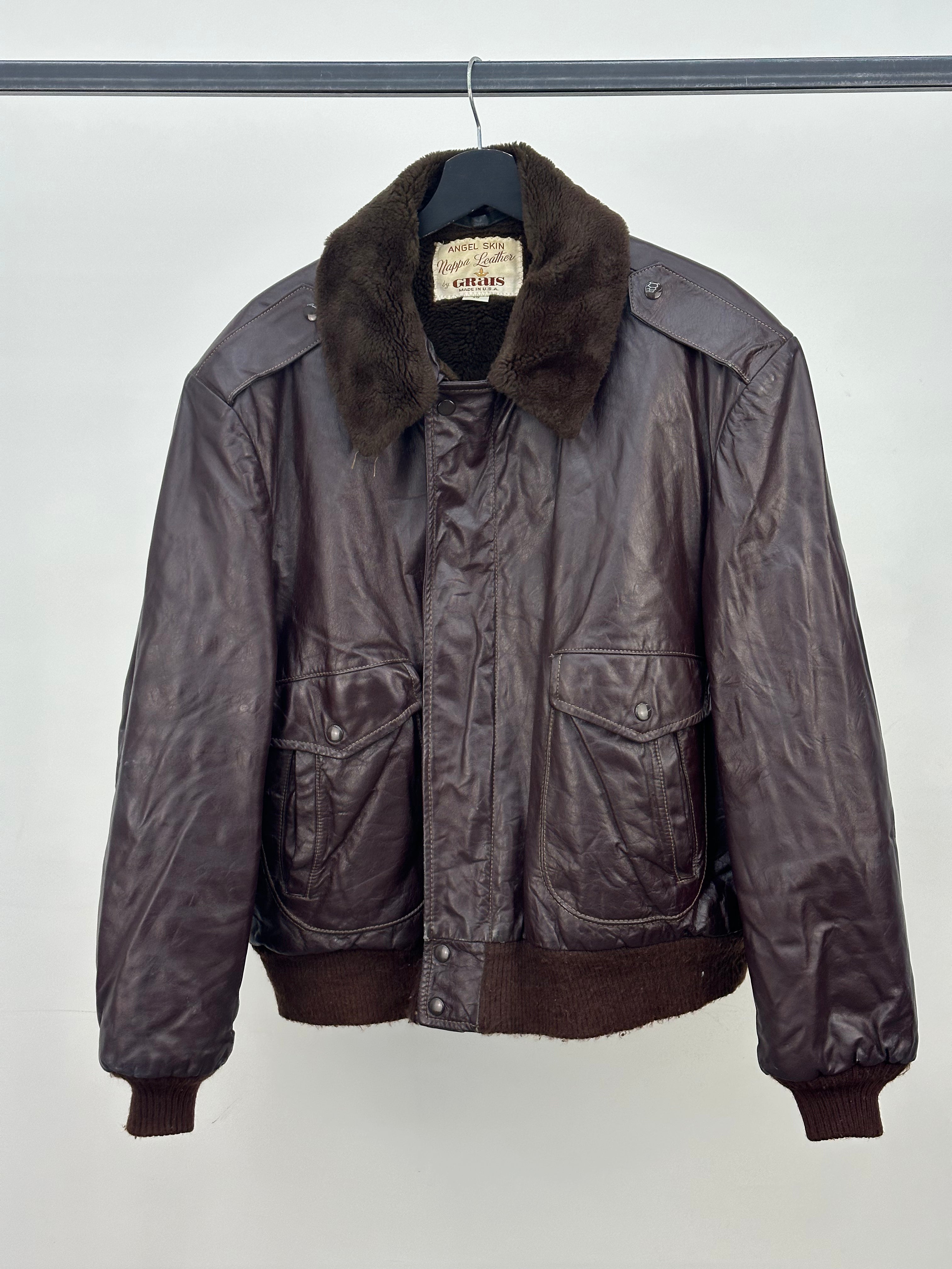 AVIATOR IN LEATHER MADE IN USA SIZE: 50