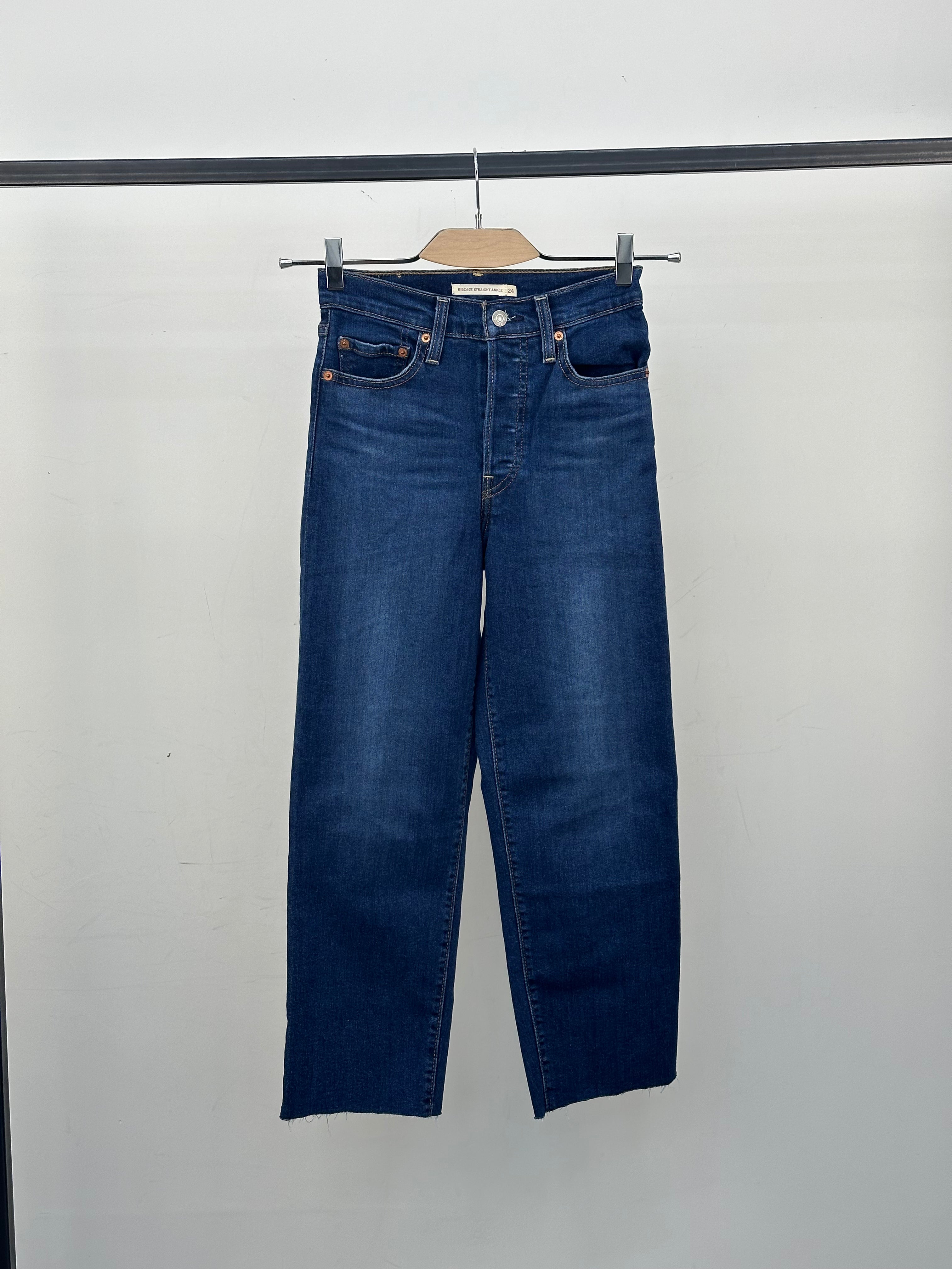 LEVI'S RIBCAGE STRAIGHT ANKLE TAGLIA: 38 ITA = W24 L27