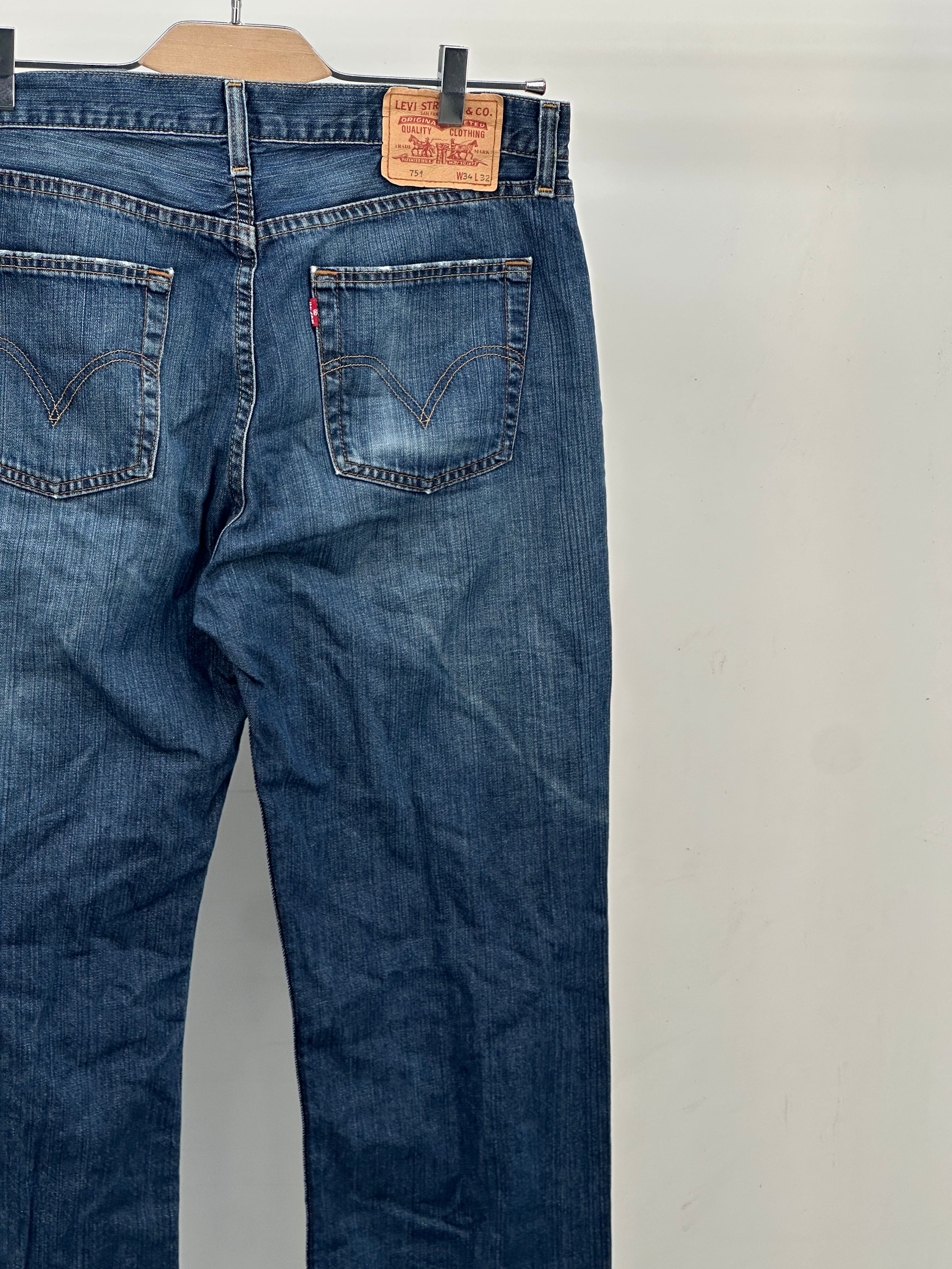LEVI'S 751 STRAIGHT FIT TAGLIA: 48 ITA = W34 L32