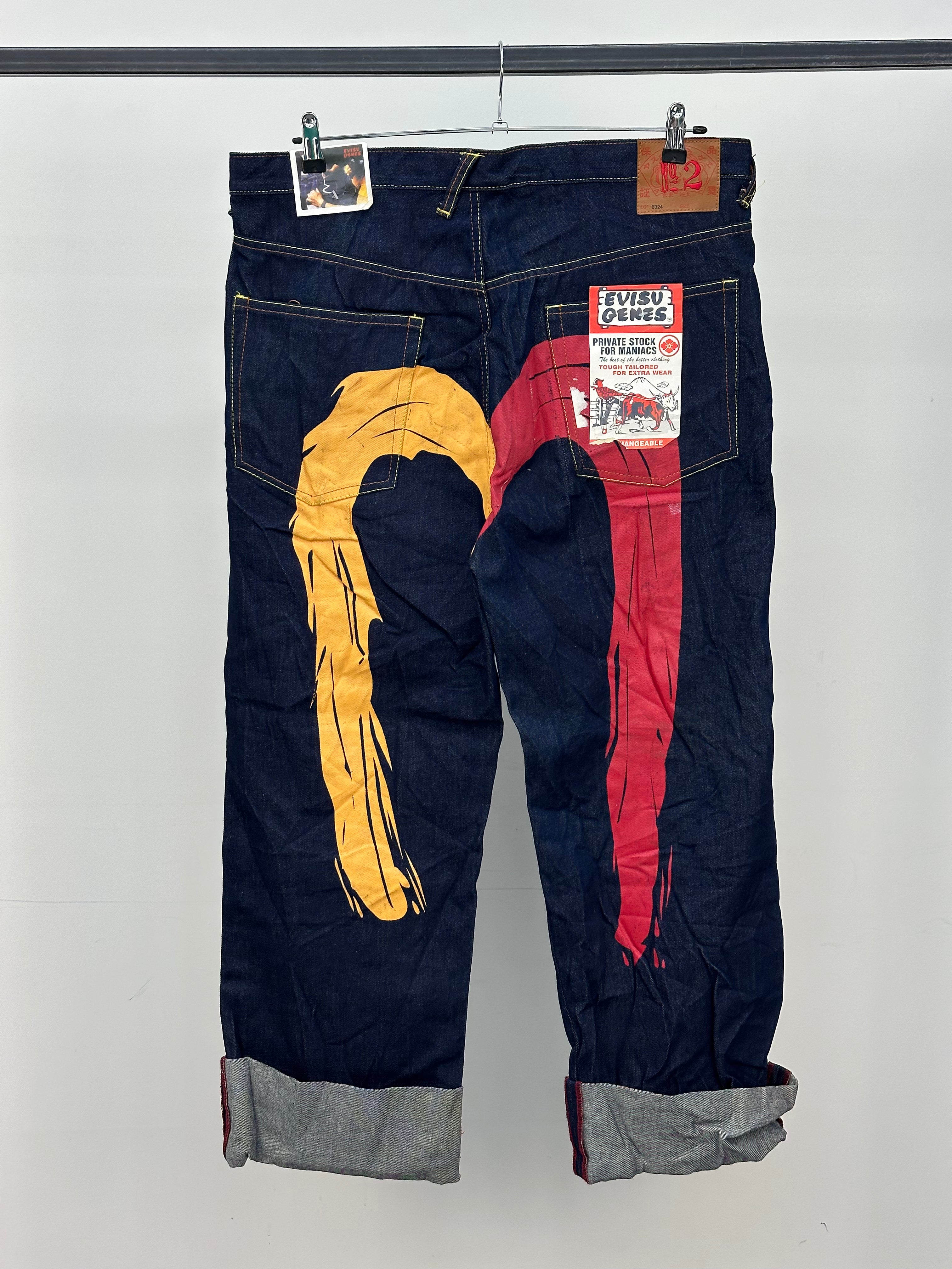 EVISU BAGGY FIT JAPANESE DENIM TAGLIA: W38 = 52 ITA