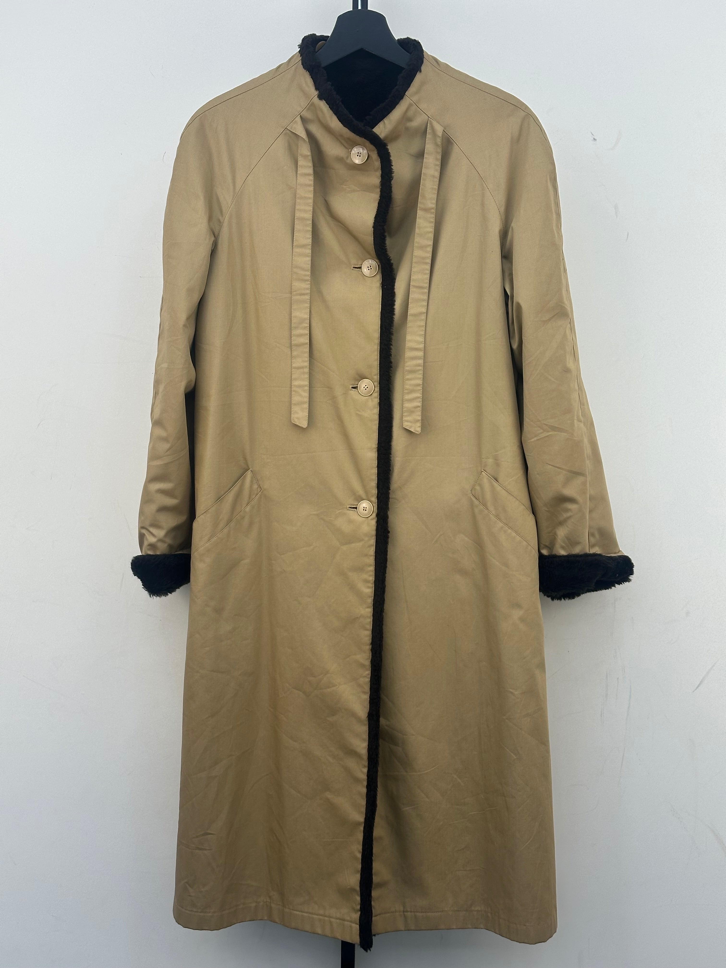 TRENCH INGLESE CON PELLICCIA VINTAGE TAGLIA: M