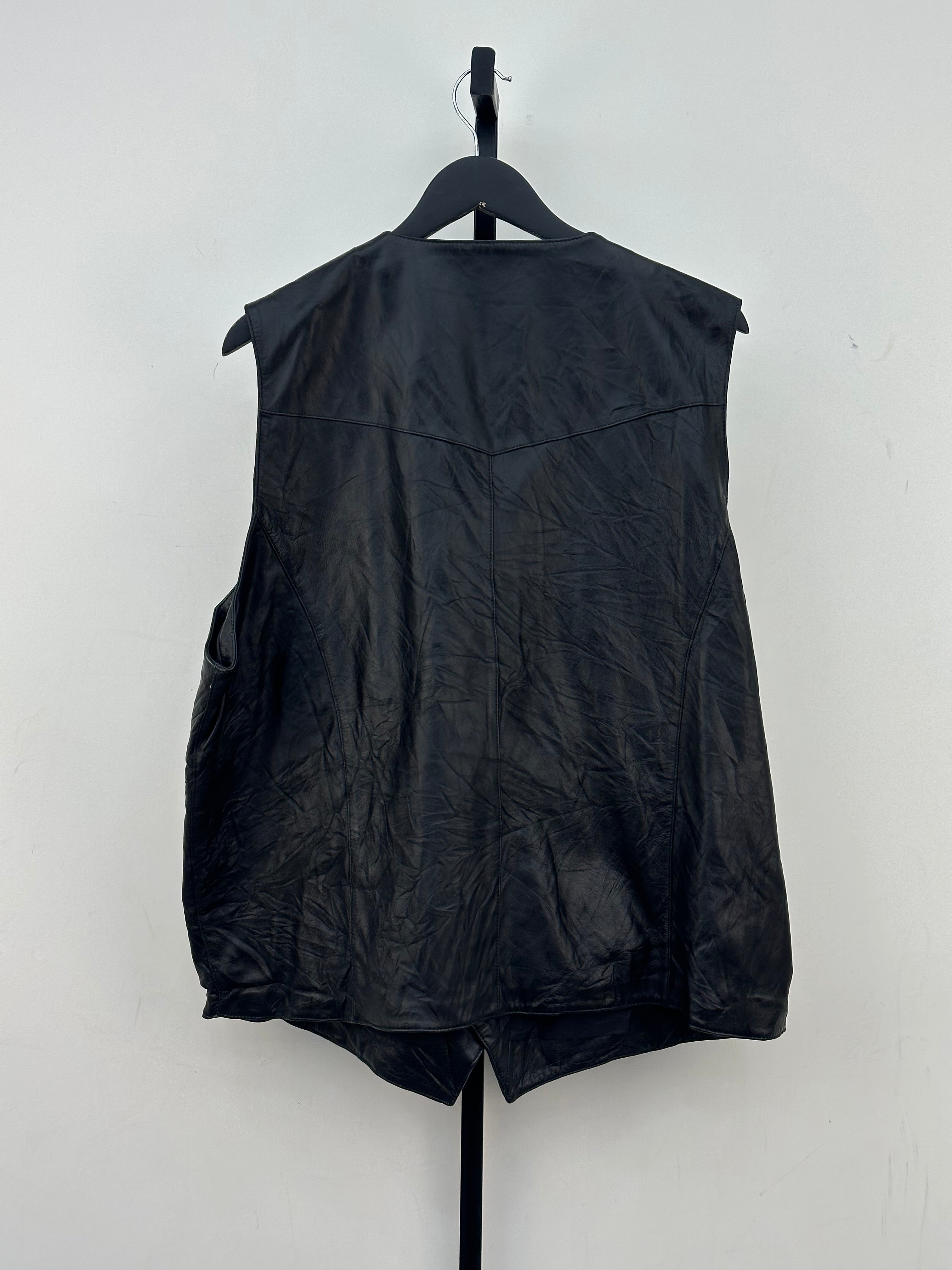 GILET IN PELLE TAGLIA: 3XL