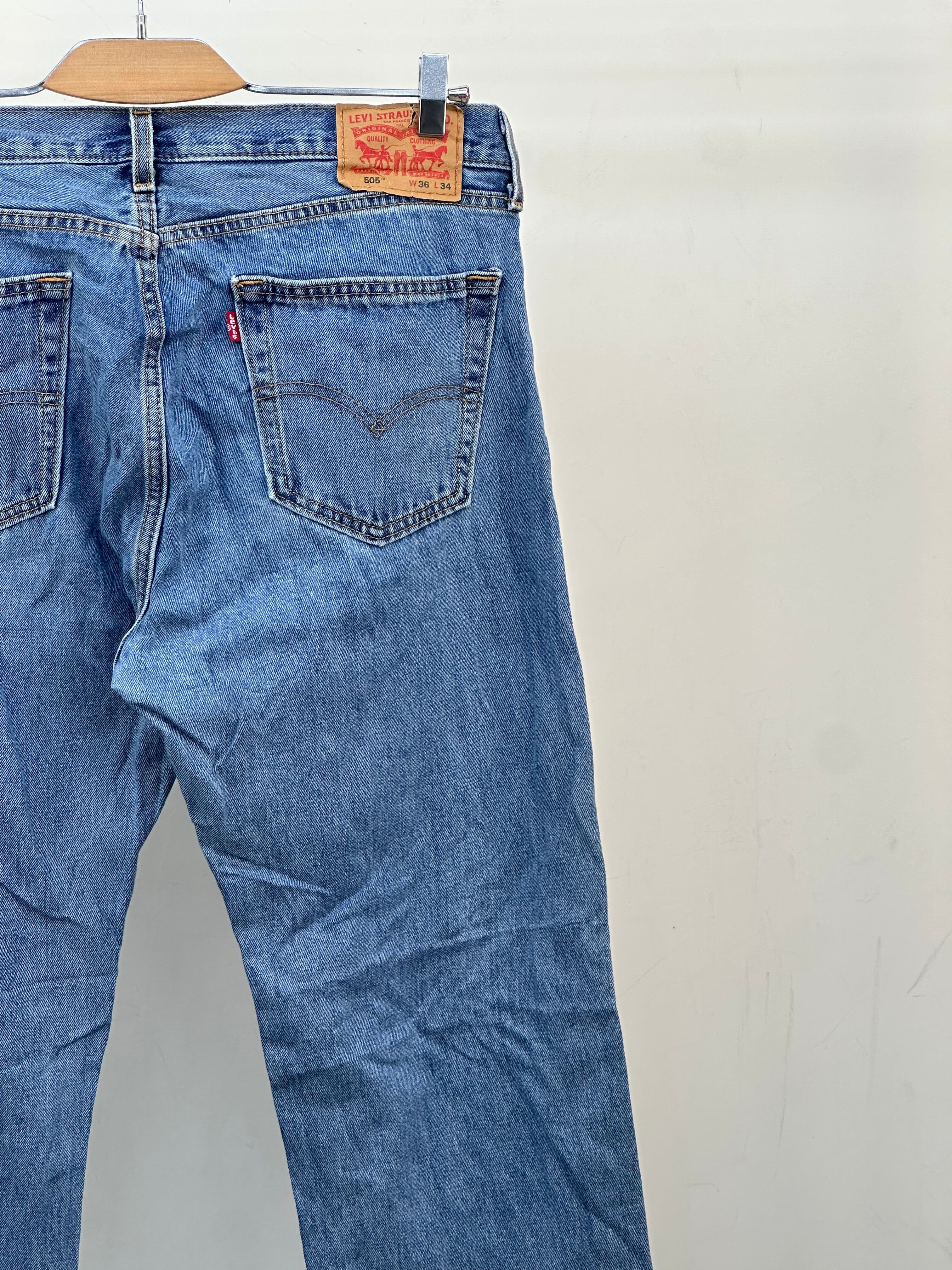 LEVI'S 505 STRAIGHT FIT TAGLIA: 50 ITA = W36 L34