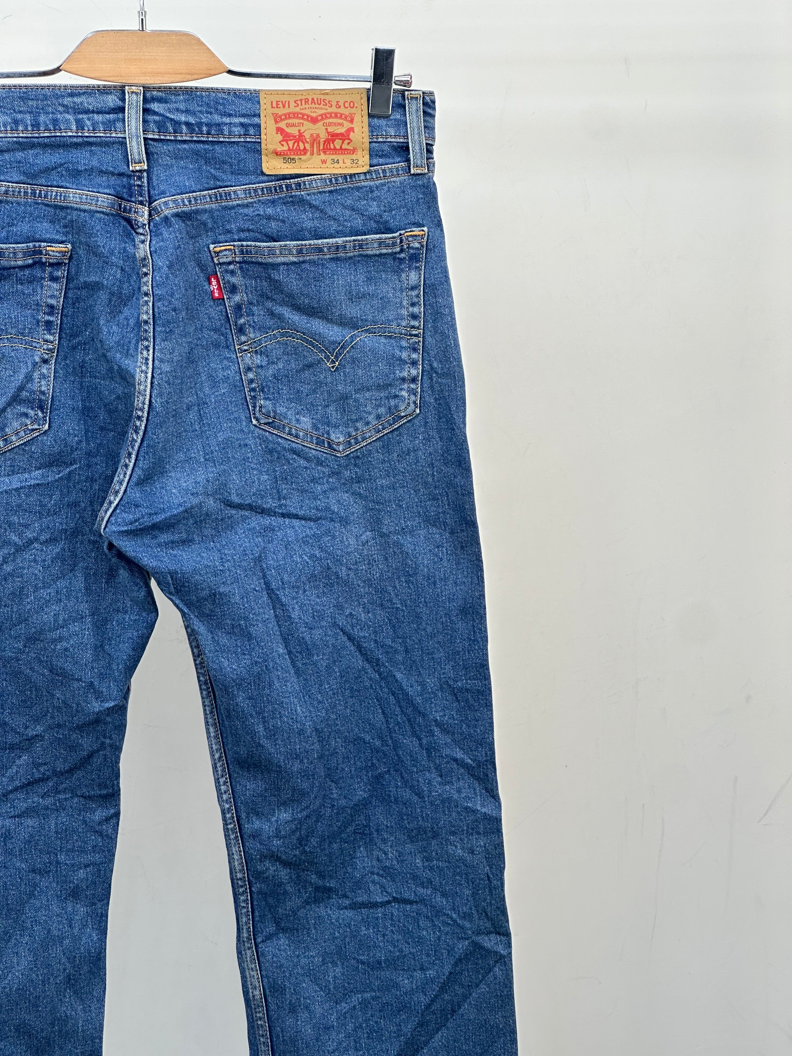LEVI'S 505 STRAIGHT FIT TAGLIA: 48 ITA = W34 L32