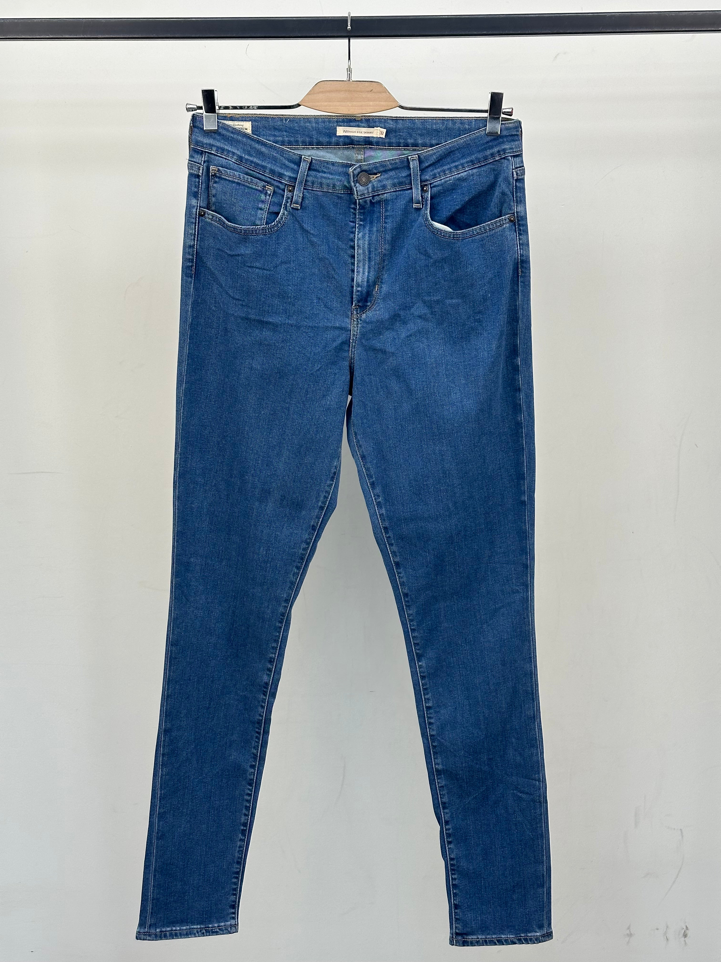 LEVI'S 721 HIGE RISE SKINNY TAGLIA: 46 ITA = W32 L32