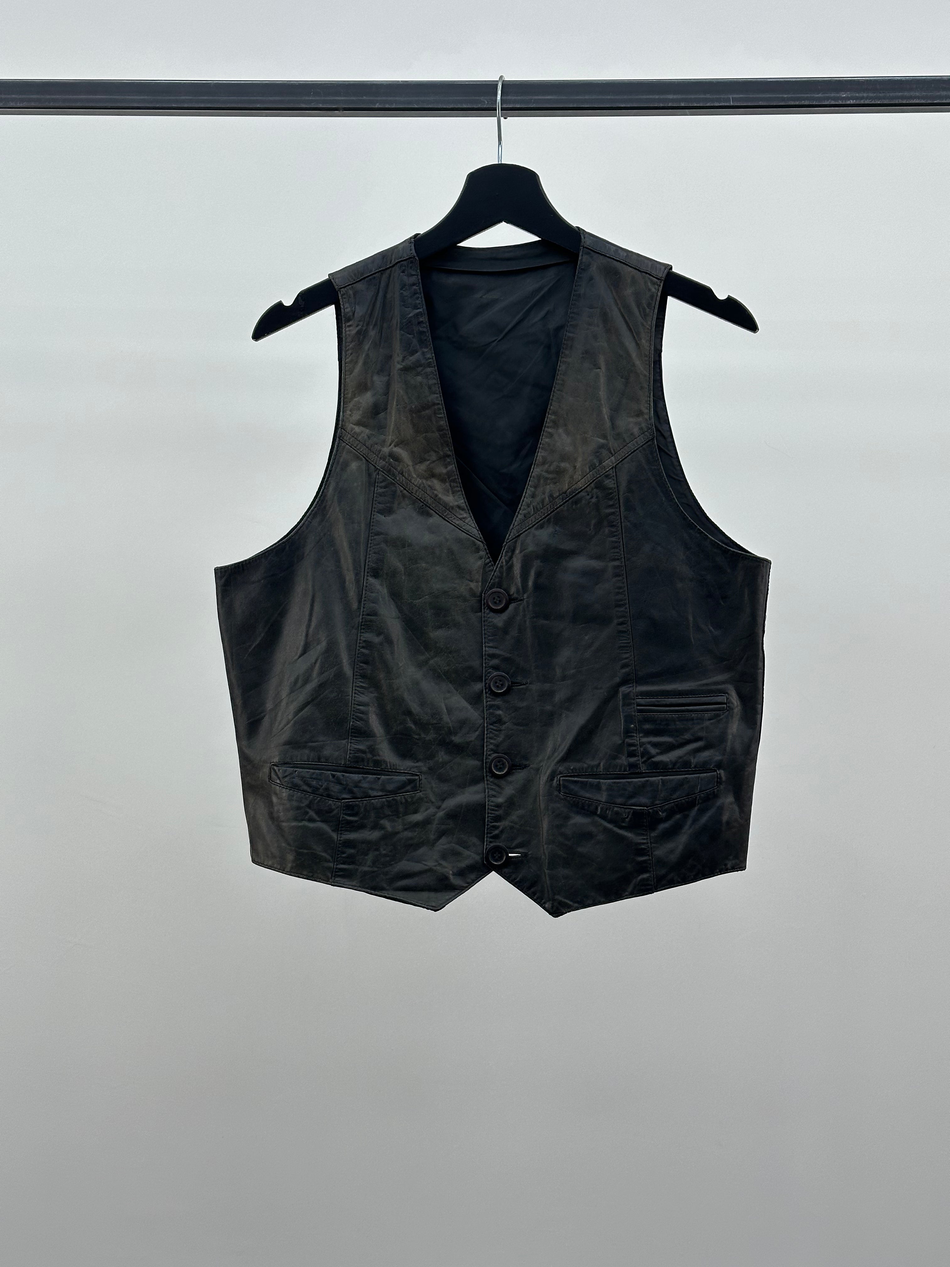 GENUINE LEATHER VEST SIZE: S