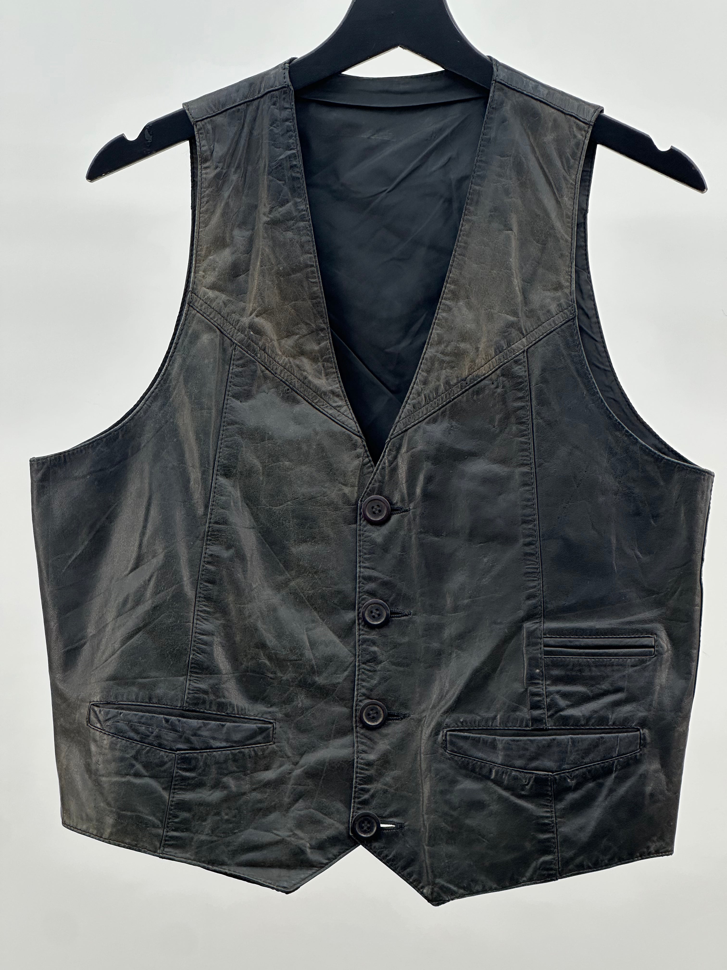 GENUINE LEATHER VEST SIZE: S
