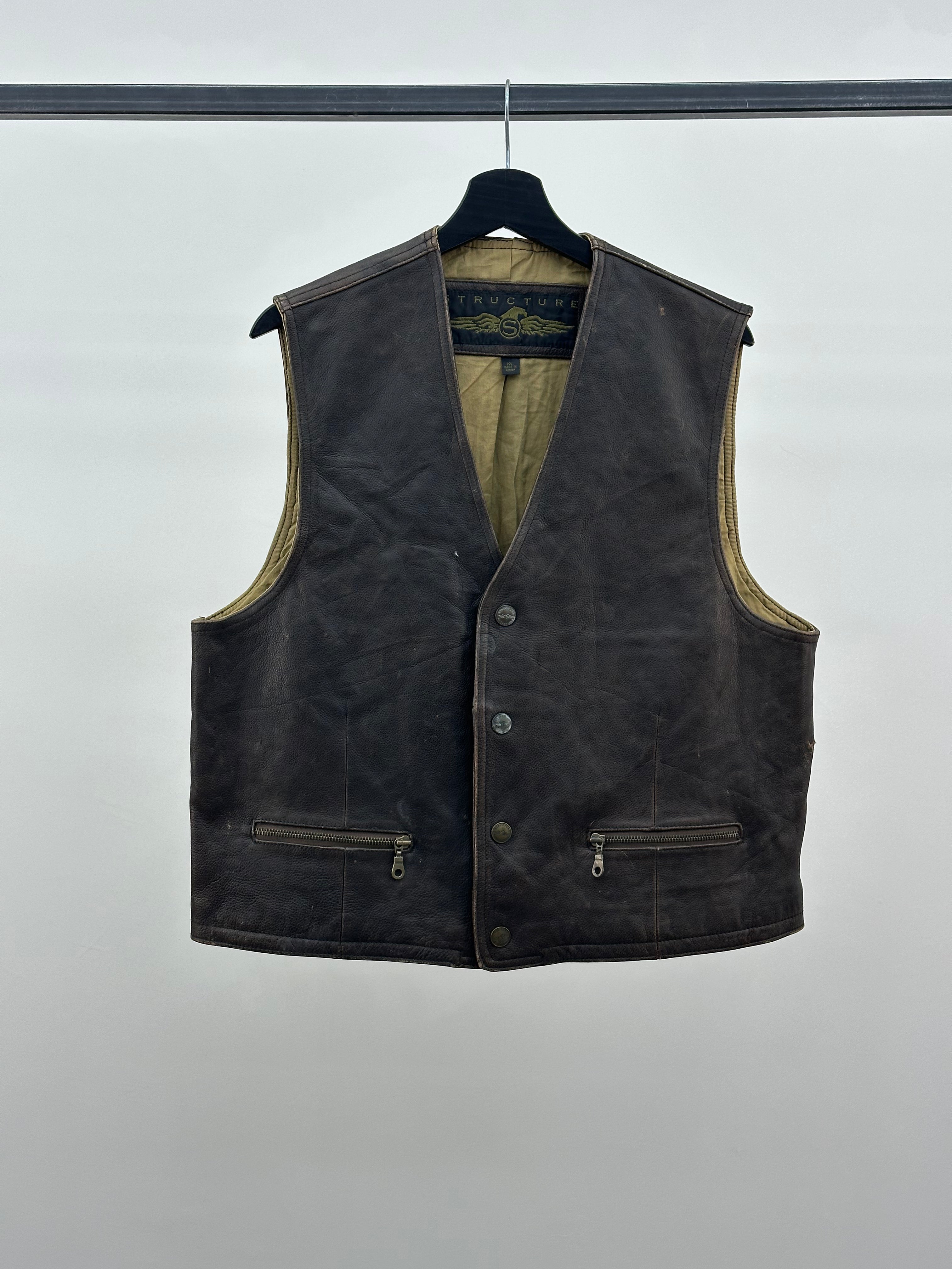 GENUINE LEATHER VEST SIZE: XL
