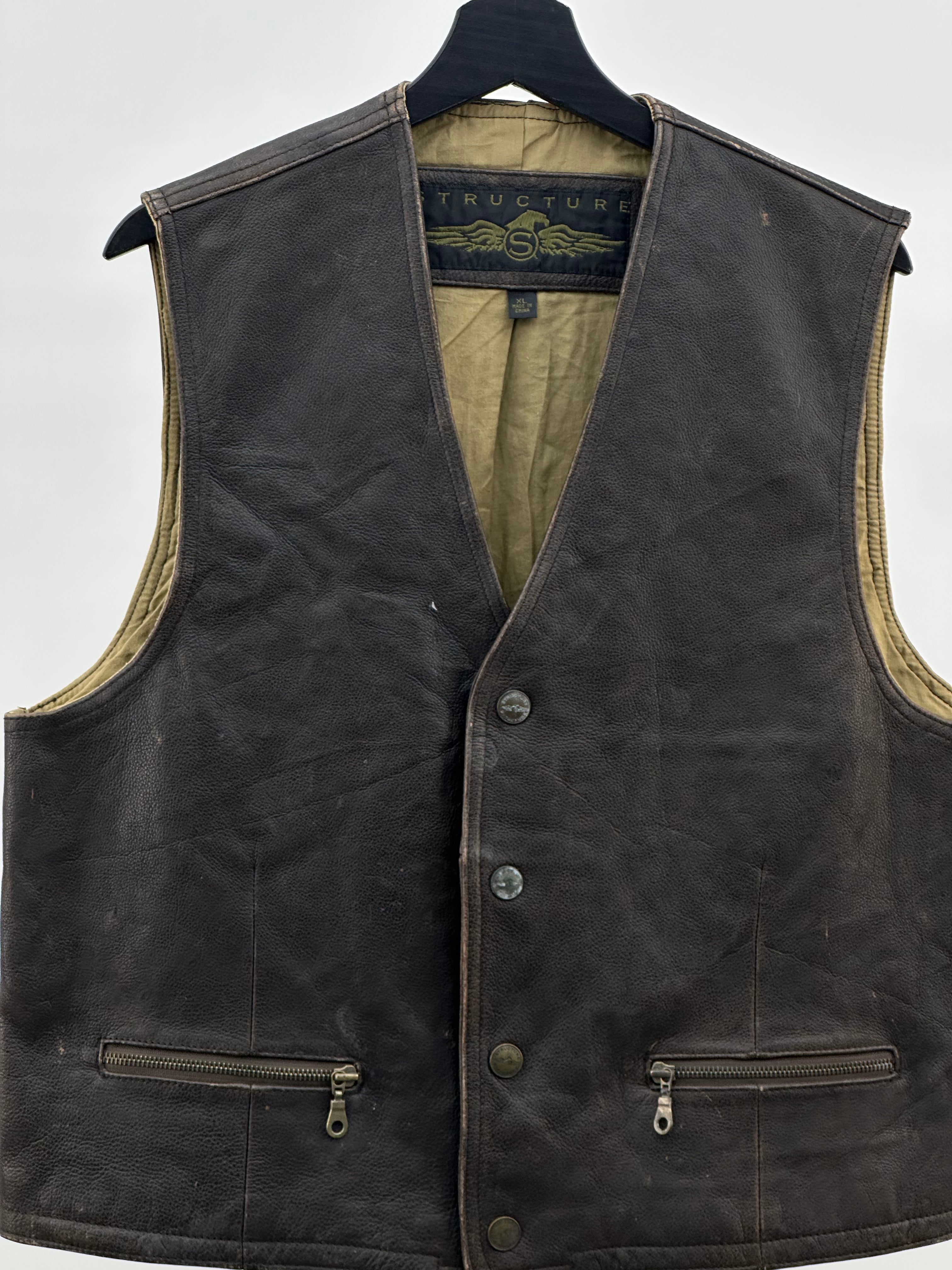 GENUINE LEATHER VEST SIZE: XL