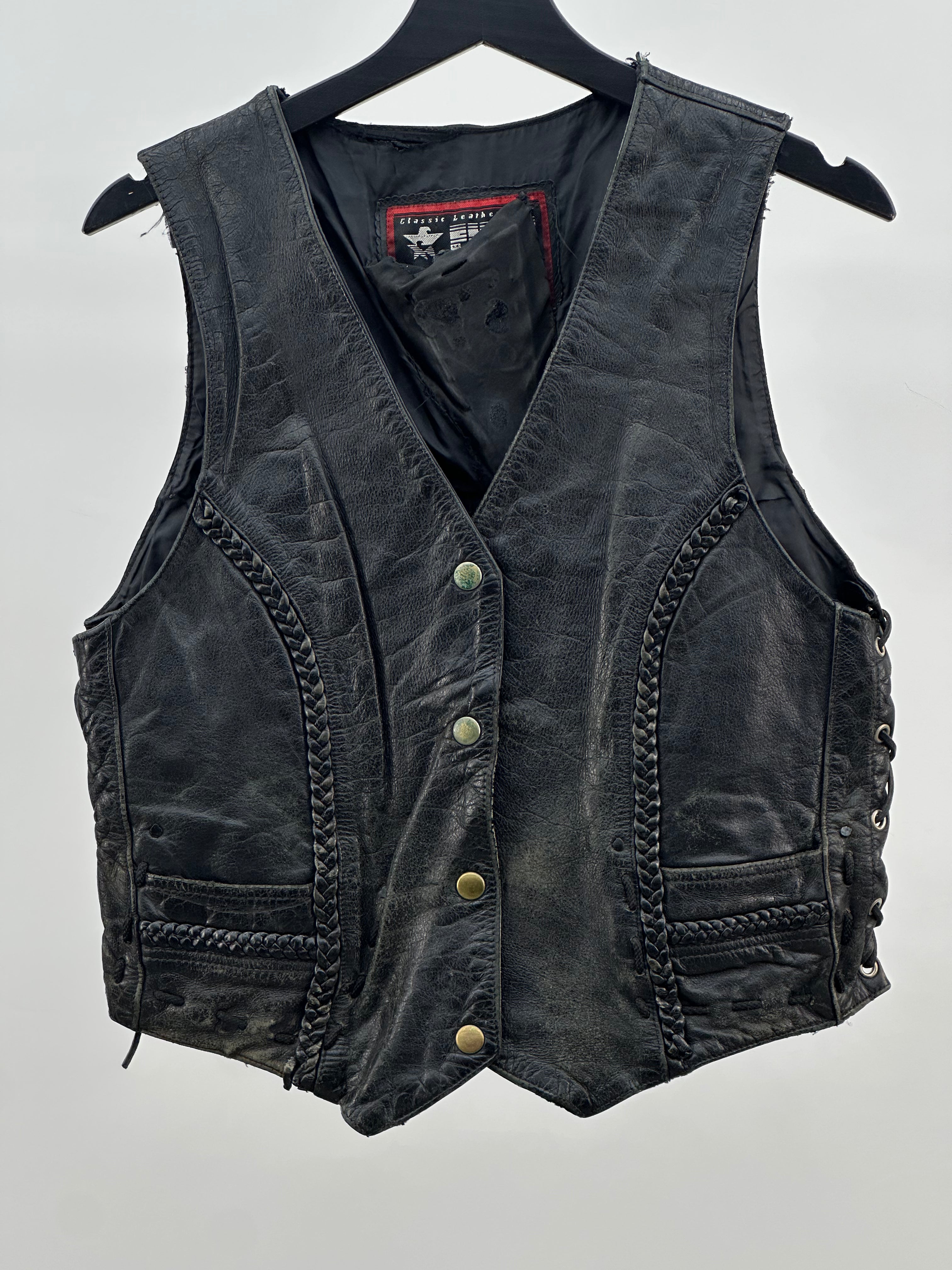 WOMEN'S GENUINE LEATHER VEST SIZE: L
