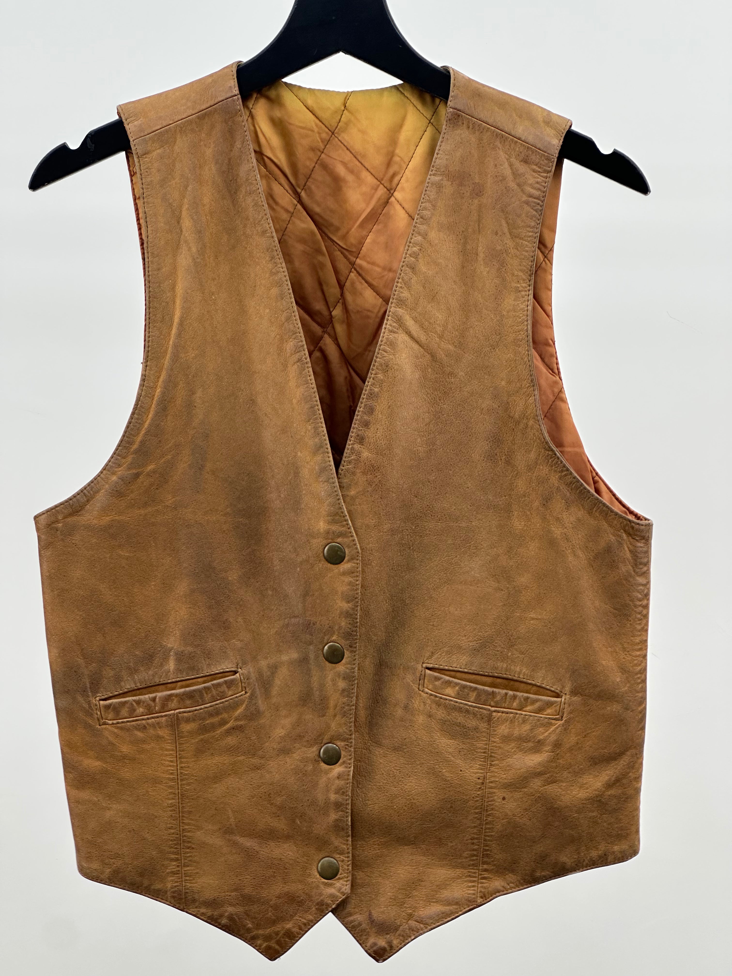 GENUINE LEATHER VEST SIZE: M