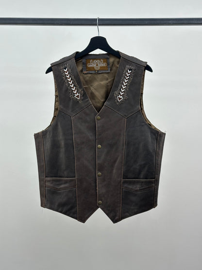 GENUINE LEATHER JACKET SIZE: L