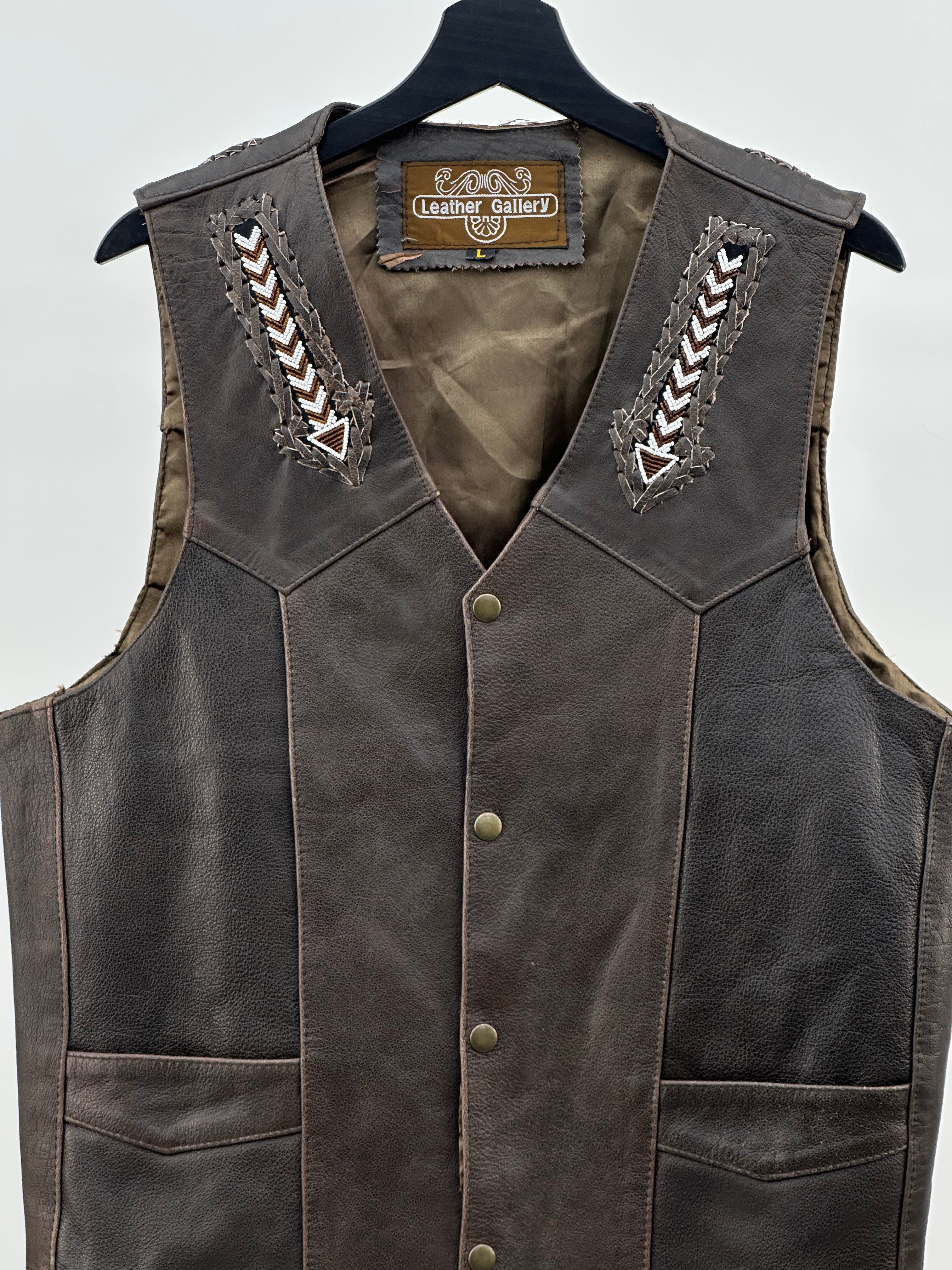 GENUINE LEATHER JACKET SIZE: L