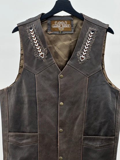 GENUINE LEATHER JACKET SIZE: L