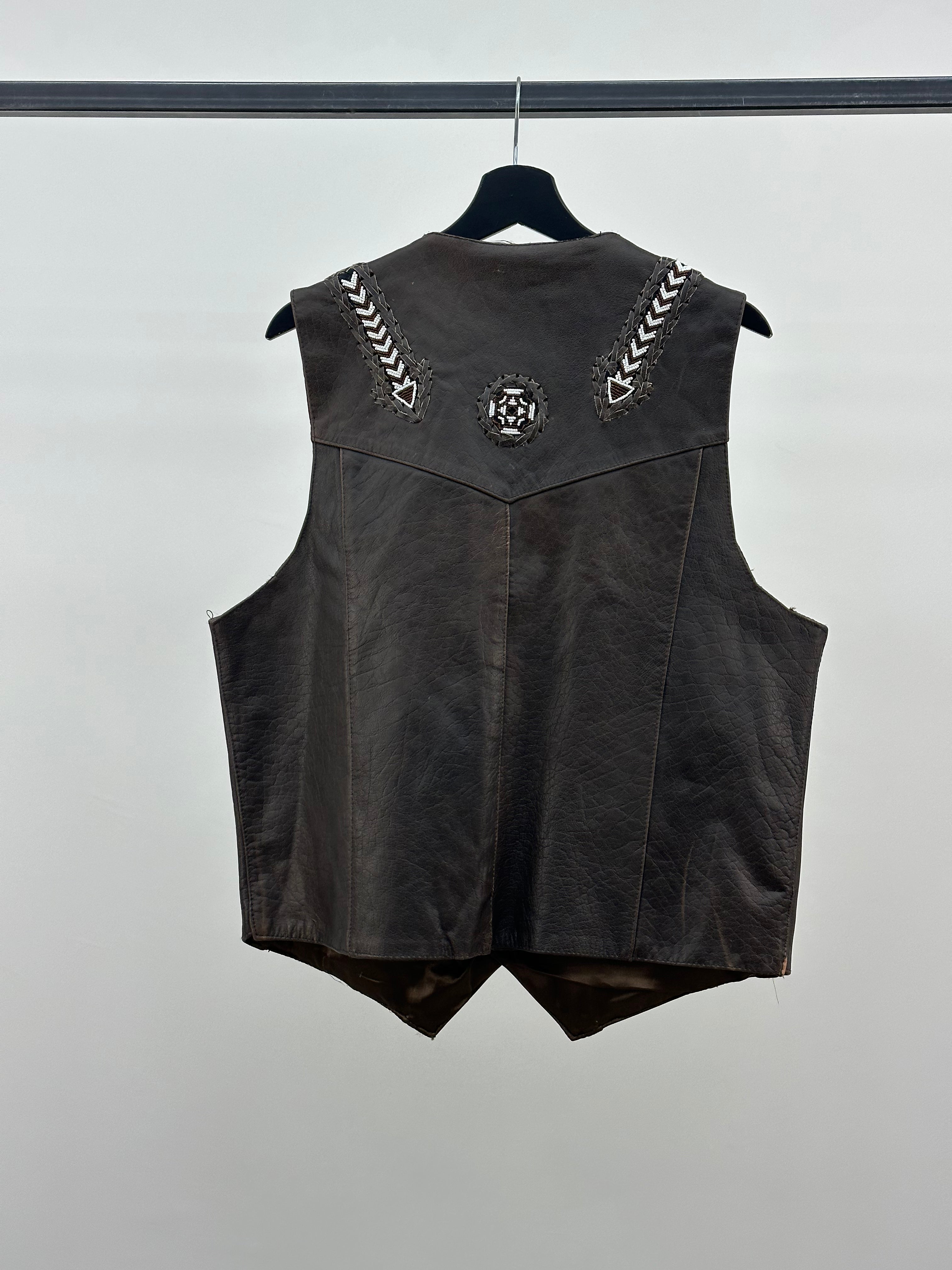GENUINE LEATHER JACKET SIZE: L