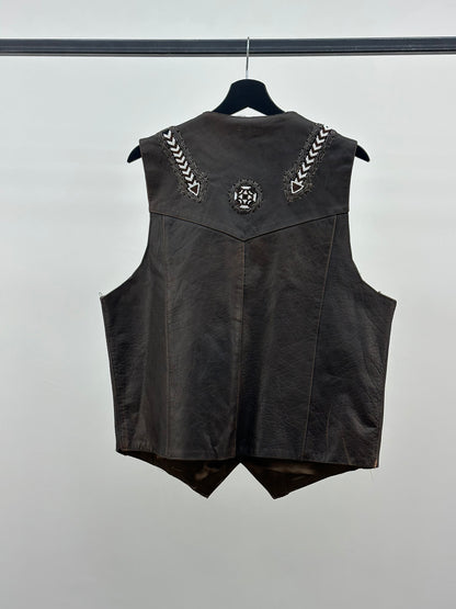 GENUINE LEATHER JACKET SIZE: L