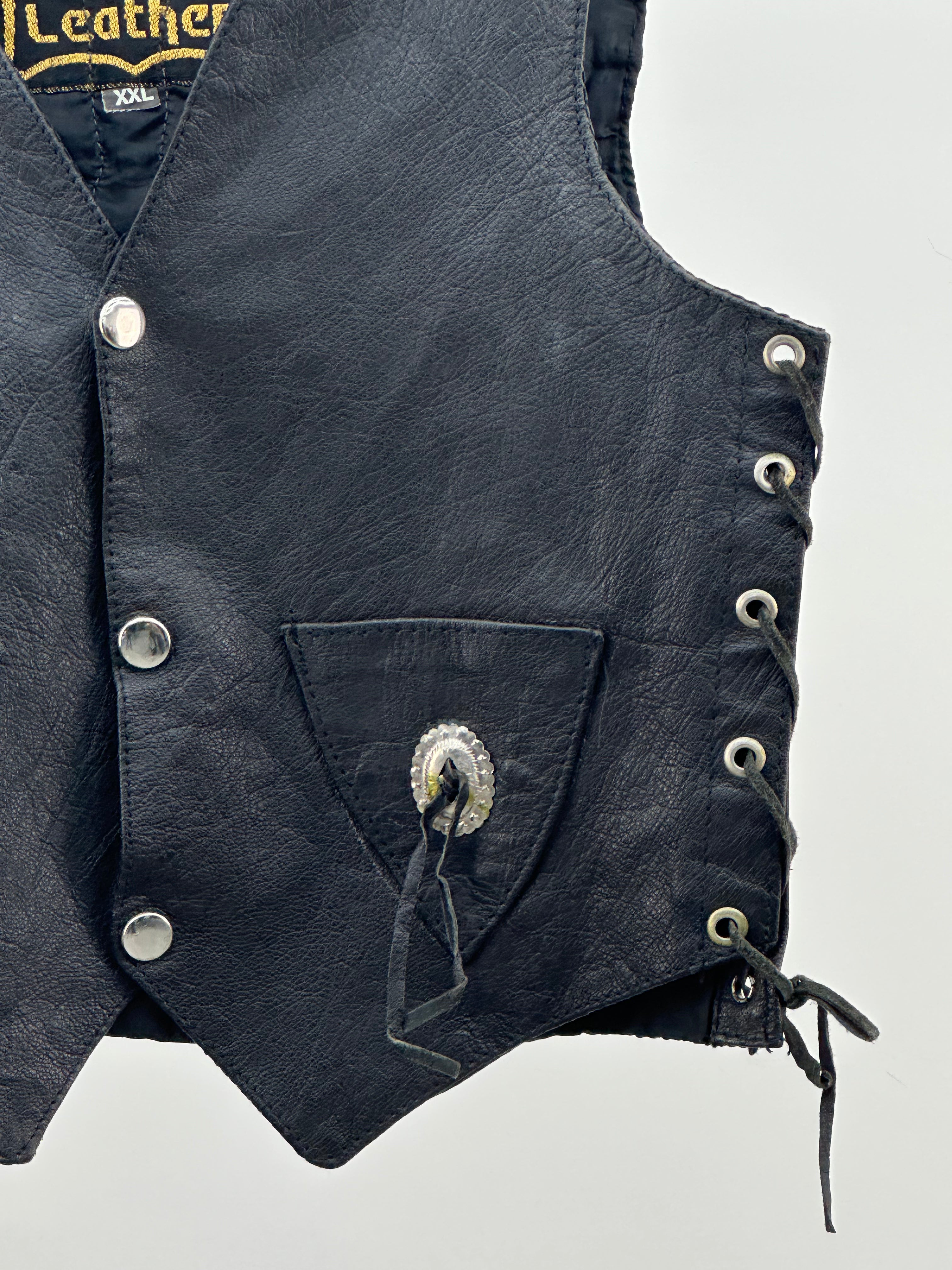 GENUINE LEATHER VEST SIZE: XXS
