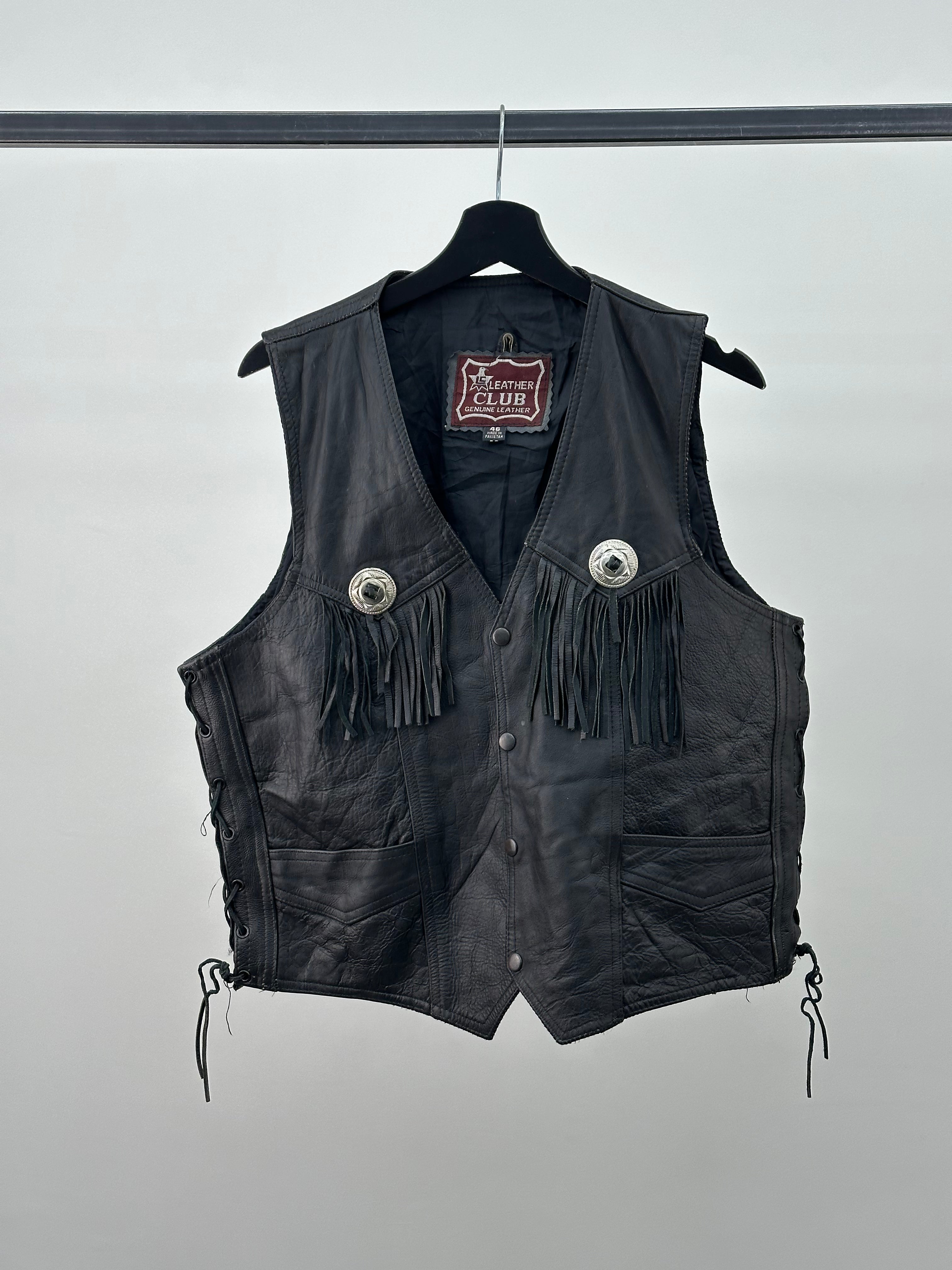 WOMEN'S GENUINE LEATHER VEST SIZE: M